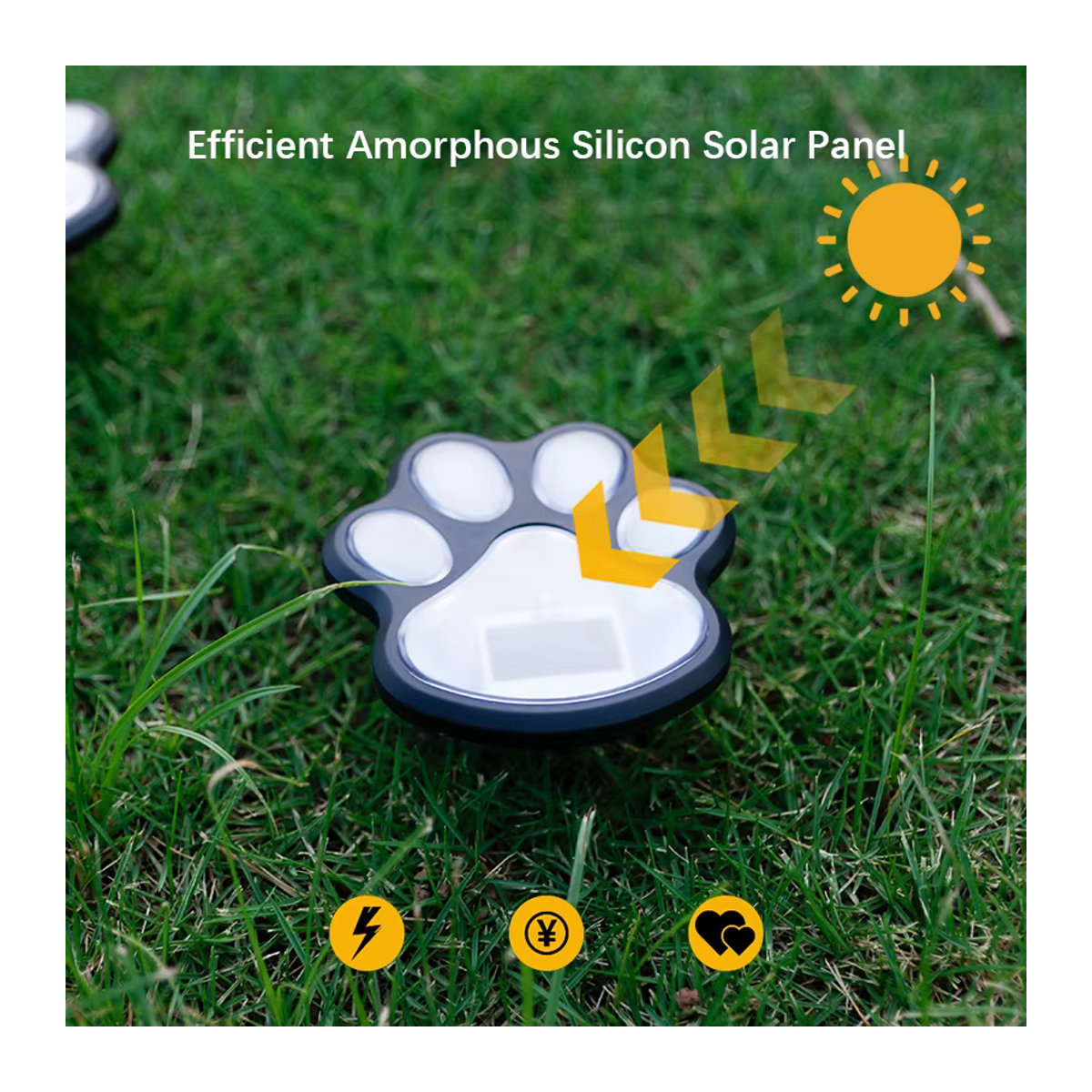 SHENZHITECH 4er Set Solar Outdoor LED Gartenleuchten in Schwarz zur Landschaftsbeleuchtung für Garten Terrasse und Treppen - Bild 3