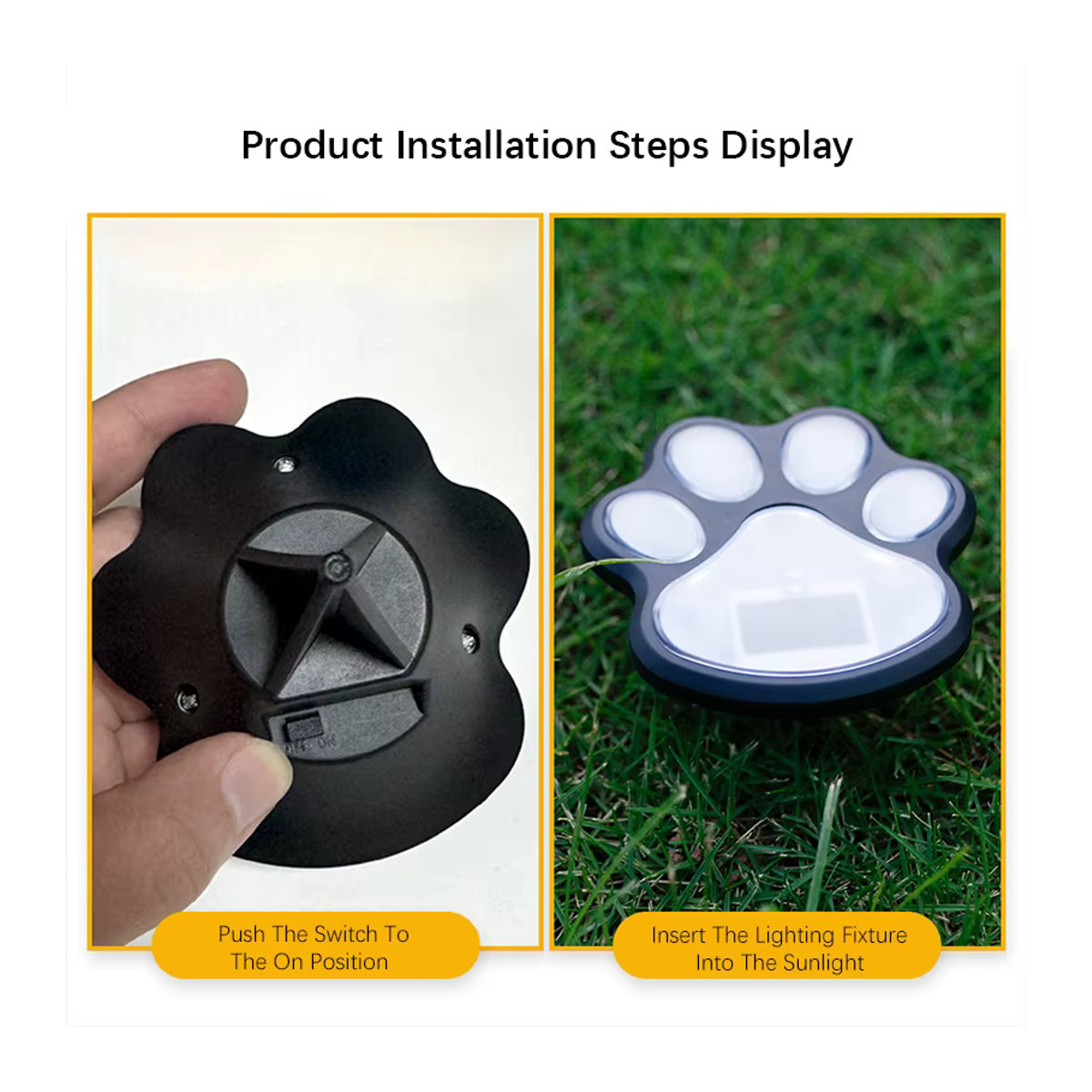 SHENZHITECH 4er Set Solar Outdoor LED Gartenleuchten in Schwarz zur Landschaftsbeleuchtung für Garten Terrasse und Treppen - Bild 4