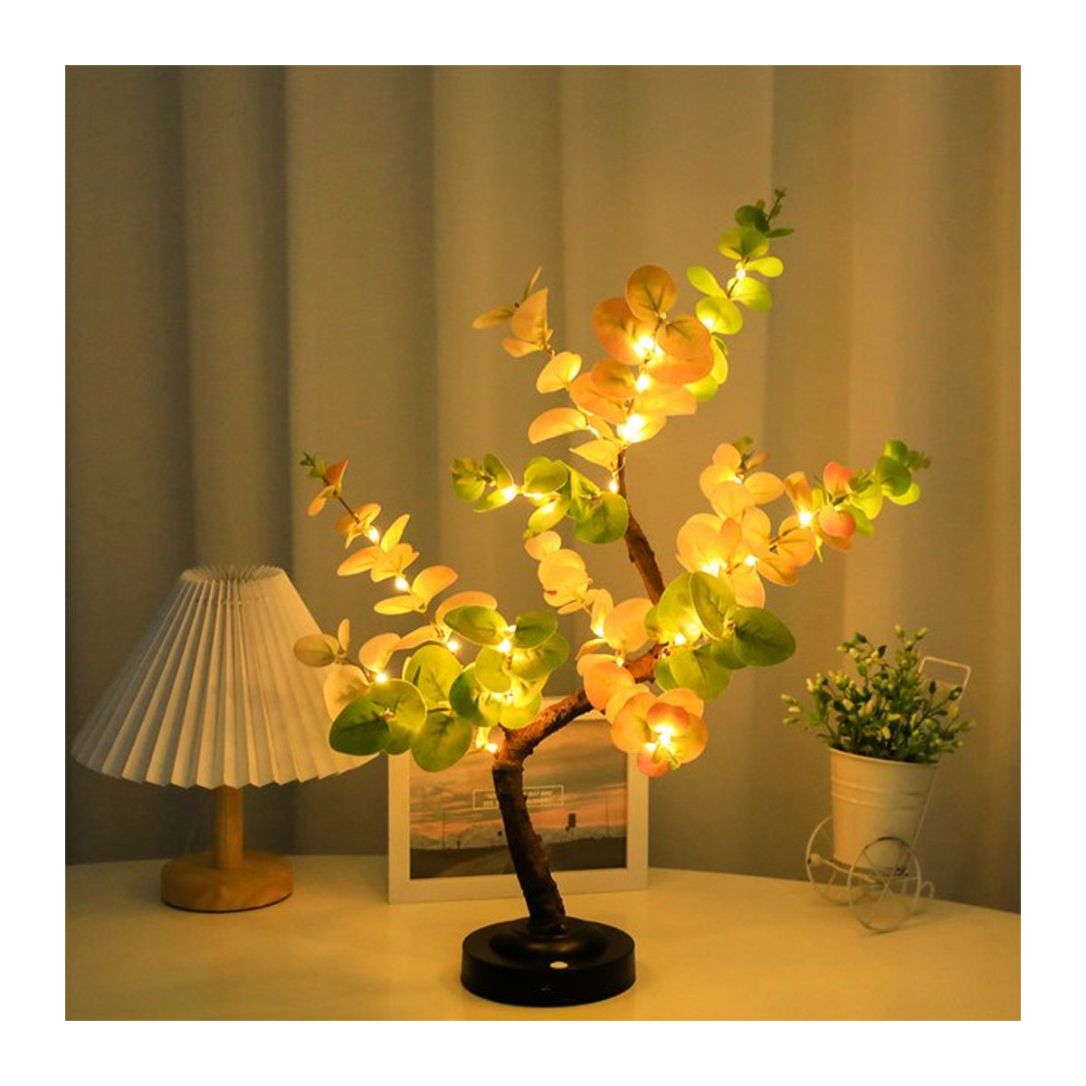 SHENZHITECH LED Bonsai Tischlampe in Grün mit verstellbaren Zweigen zur Dekoration - Bild 1