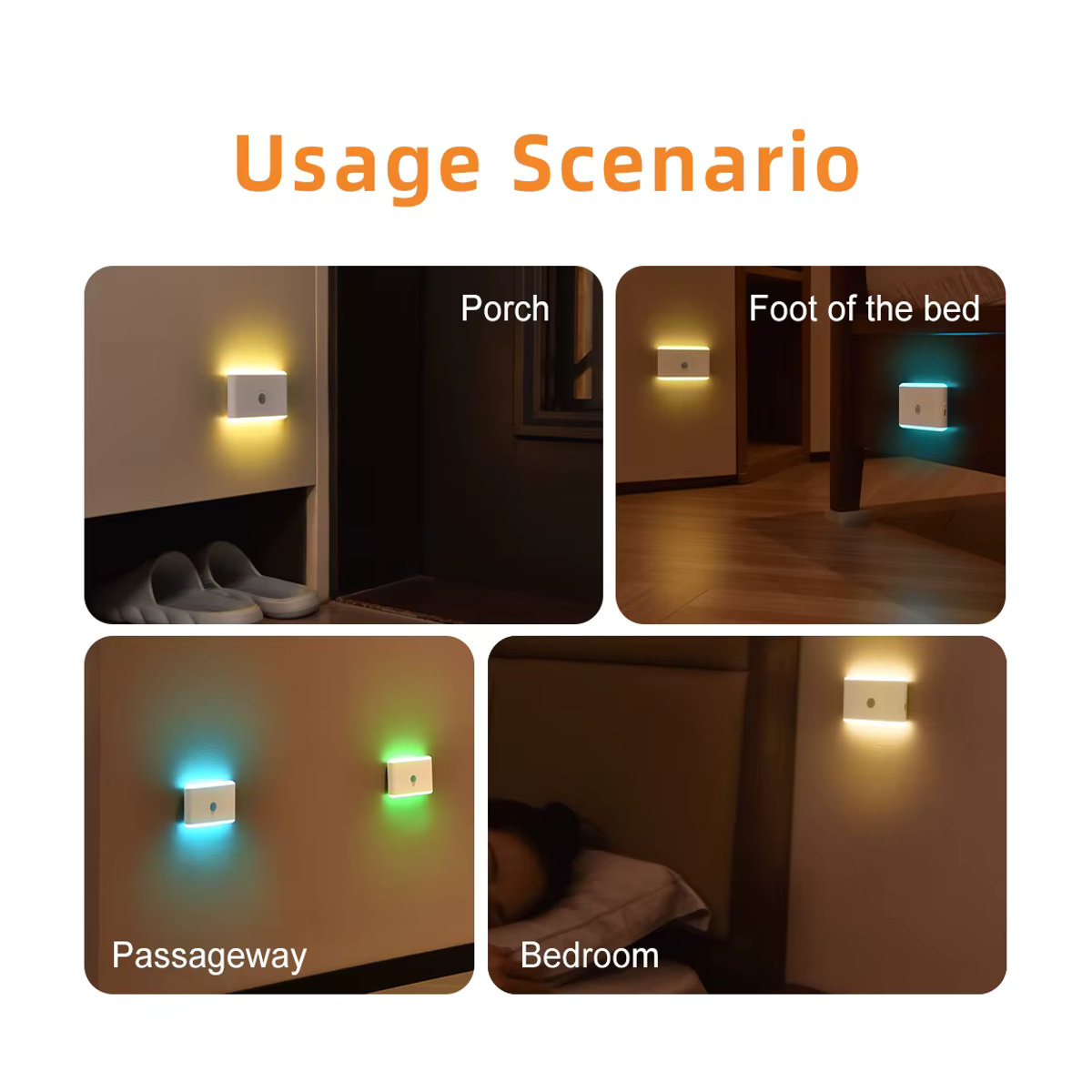SHENZHITECH LED-Nachtlicht mit Bewegungsmelder und 3 Modi, dimmbare Treppenlampe für Schlafzimmer und Schrank, minimalistisches Design - Bild 5