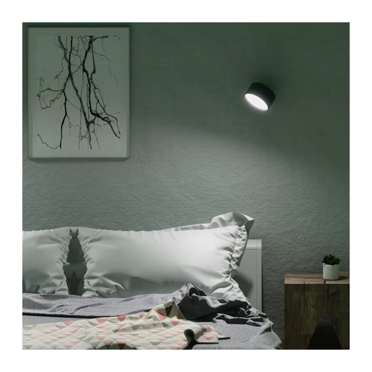 SHENZHITECH RGB LED Wandstrahler in Schwarz mit Fernbedienung und Touch-Steuerung, wiederaufladbar und 360 Grad verstellbar, buntes Akzentlicht für deine Inneneinrichtung - Bild 5