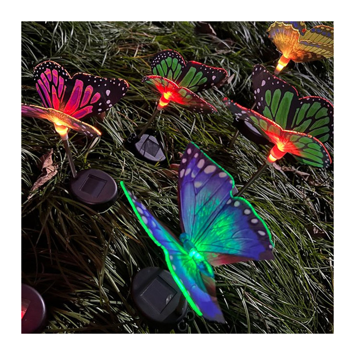 SHENZHITECH Solar-LED-Schmetterlingsleuchten in Bunt für Garten, Wege und Terrasse - Bild 1