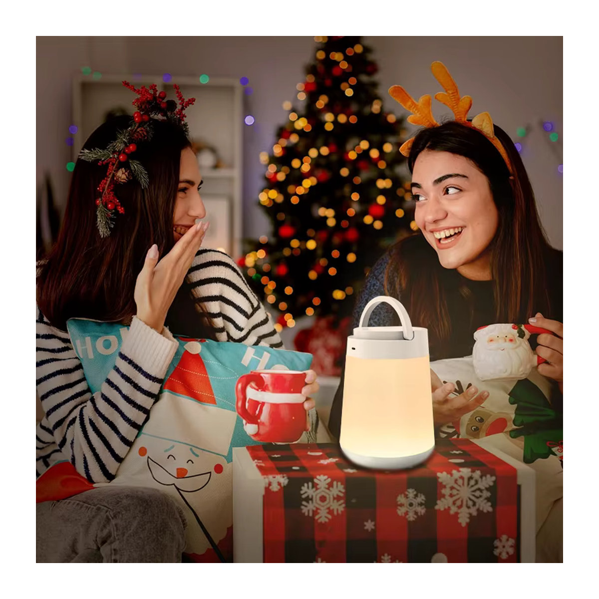 SHENZHITECH Tragbare LED Tischlampe mit Touch-Steuerung und USB-Anschluss in Weiß - Bild 6