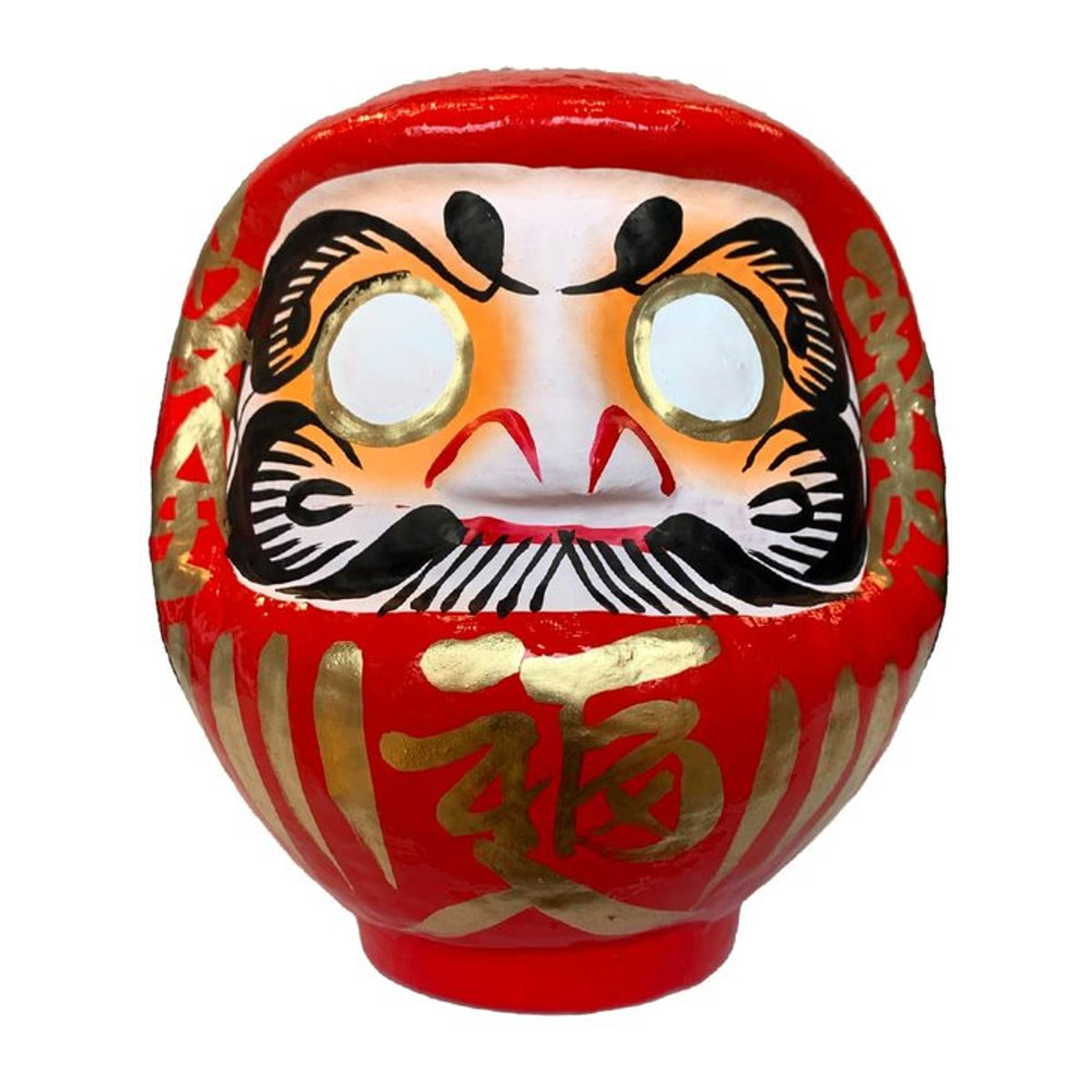 Shigeta Daruma Figur aus Takasaki Japan in Rot, traditionelle Handwerkskunst, Höhe: 15 cm - Bild 1