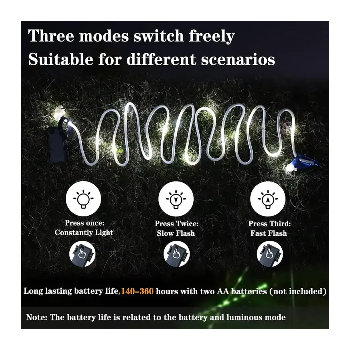 ShineTrip LED Camping Windseil Leuchtende Lampe zur Nachtwarnung für Zelt und Markise - Bild 3