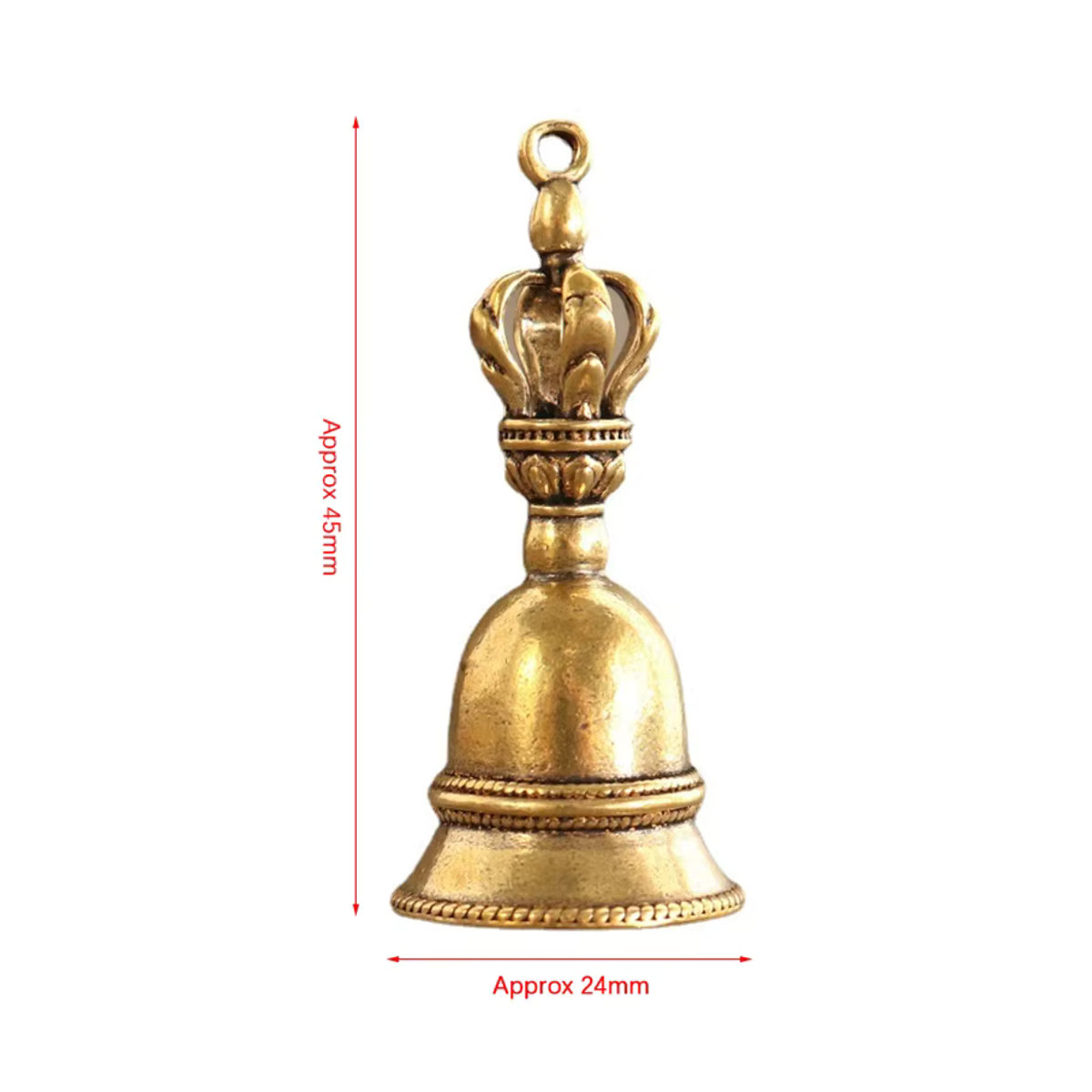SHNGki Retro Kupfer Glocke in Gold als DIY Windspiel aus Messing und Metall für dekorative Zwecke - Bild 5