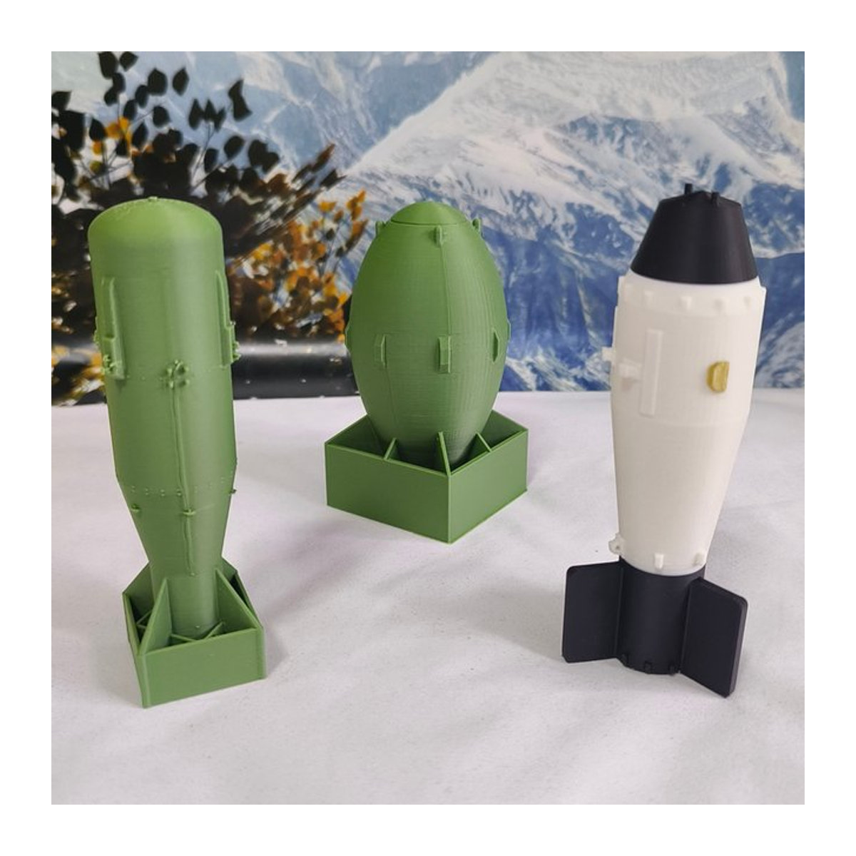 Shuaichi DIY Modell Simulation Bomben Wasserstoff Fat Man Kleiner Junge aus PLA Kunststoff, mehrfarbig - Bild 1