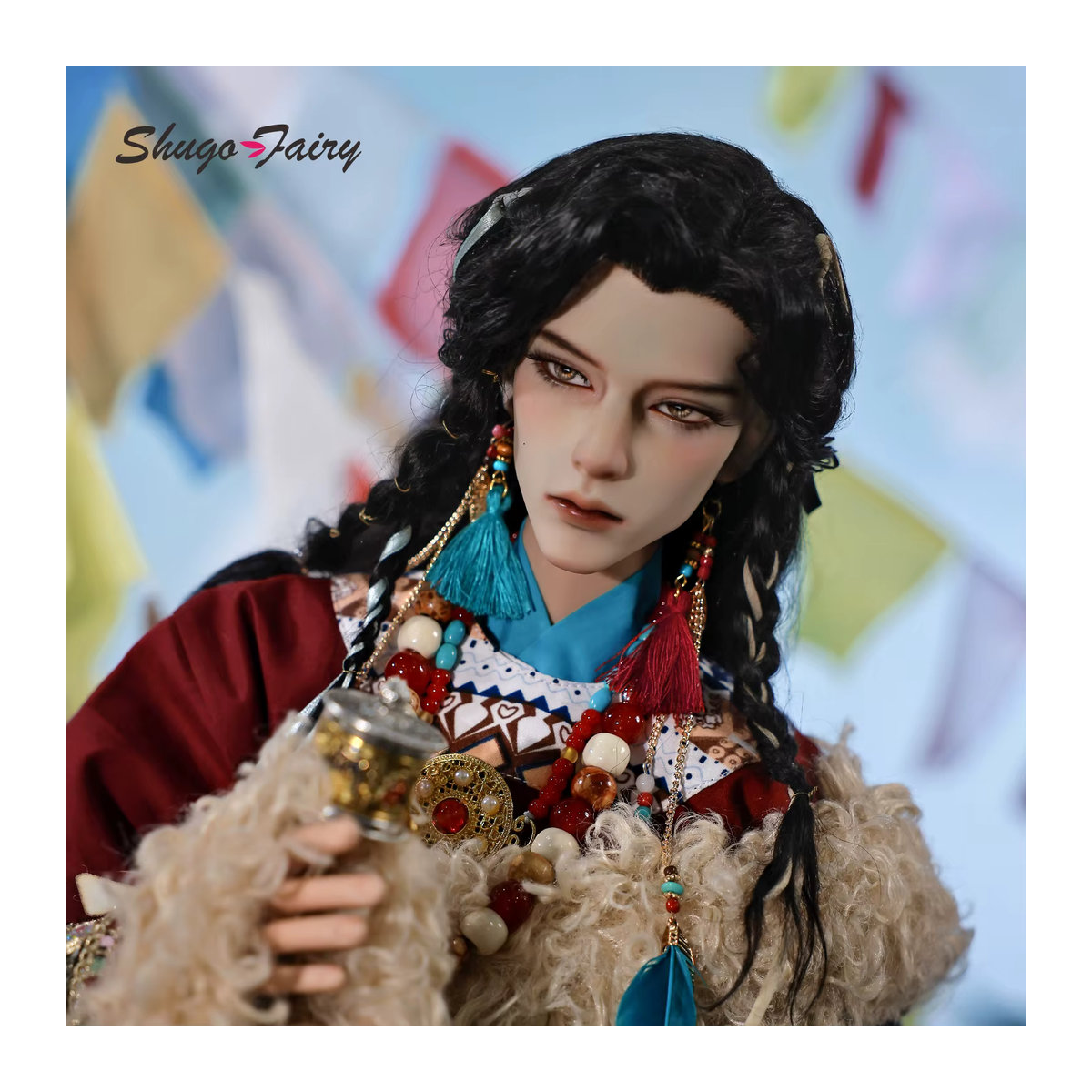 Shugafairy Carson BJD Puppe 1/3 Tibetischer Mann aus dem Grasland Kunstfigur in Mehrfarbig - Bild 2