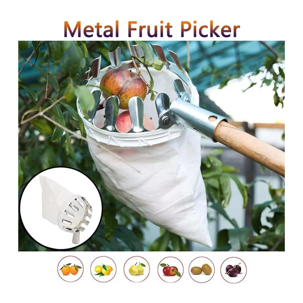 Shunmaii Ergonomischer Obstpflückbeutel als praktisches Erntewerkzeug zum Obstpflücken - Bild 4