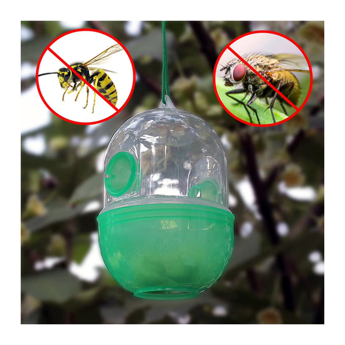 Shunmaii Hängende Wespenfalle Gelb zur Insektenkontrolle für Hausgarten und Obstgarten - Bild 4