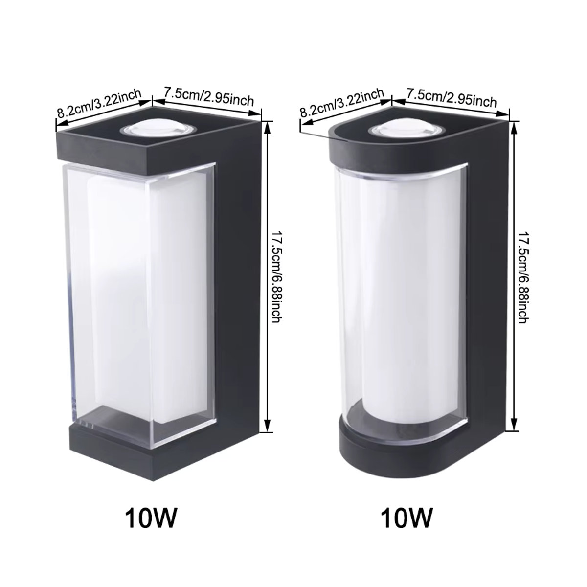 Si Solar Moderne LED Up Down Wandleuchte wasserdicht in Schwarz für Außen und Innen - Bild 4