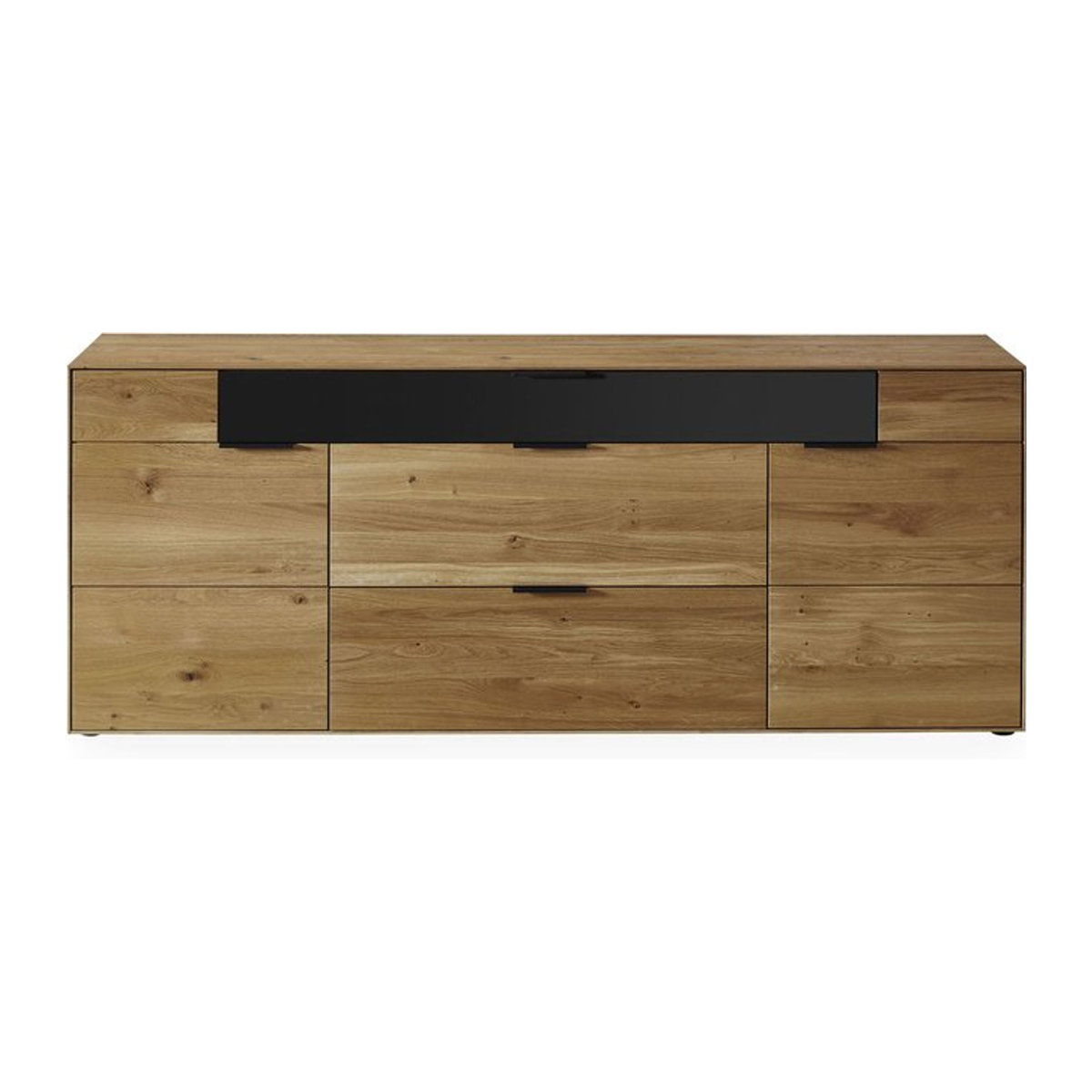 Sideboard witlake VAREDO aus Eiche Massivholz und Metall in Eiche Natur und Braun im Industrial Design - Bild 1