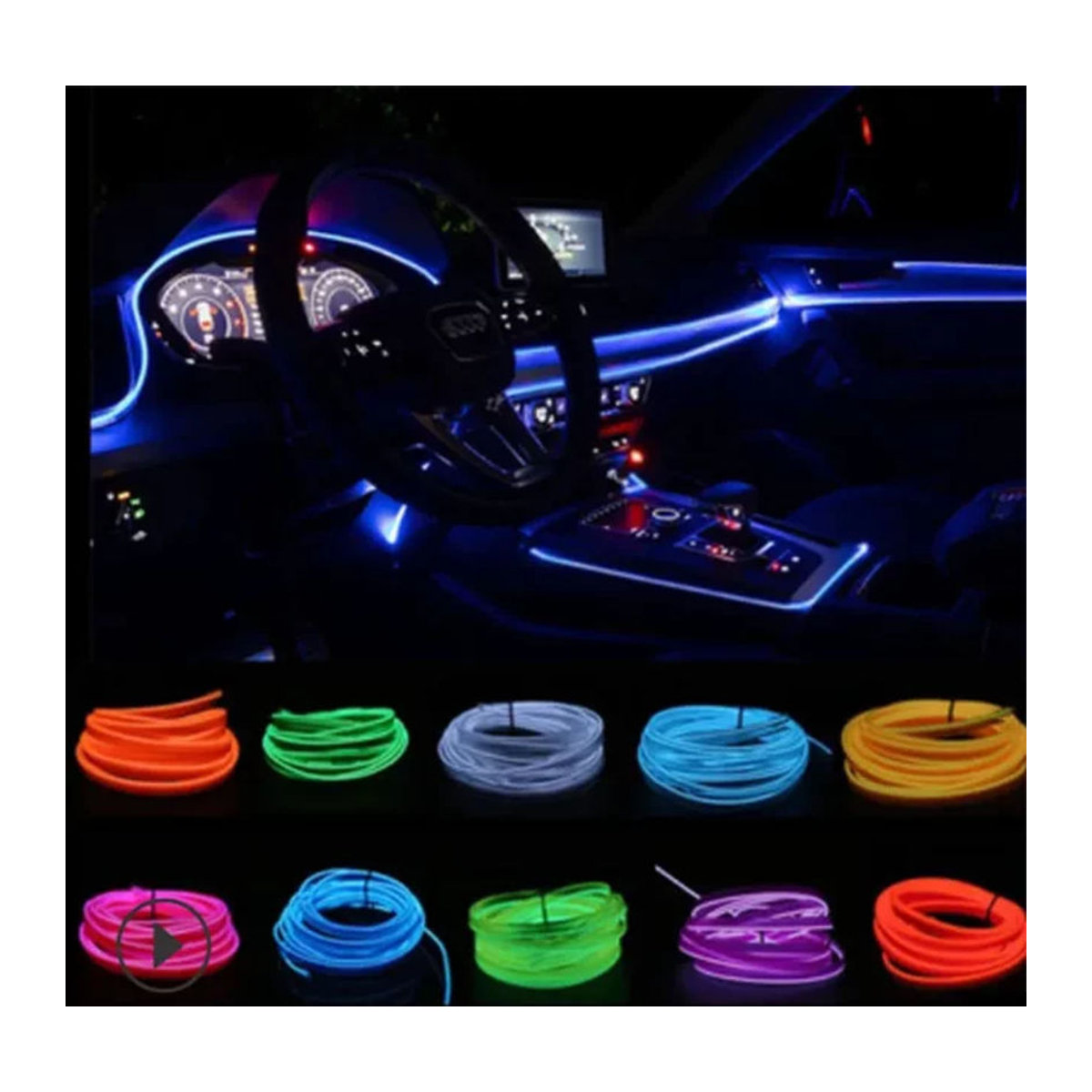 Sierra Sundae LED Auto-Innenraum-LED-Leuchten mit flexiblen Neonlichtern und USB-Anschluss - Bild 1