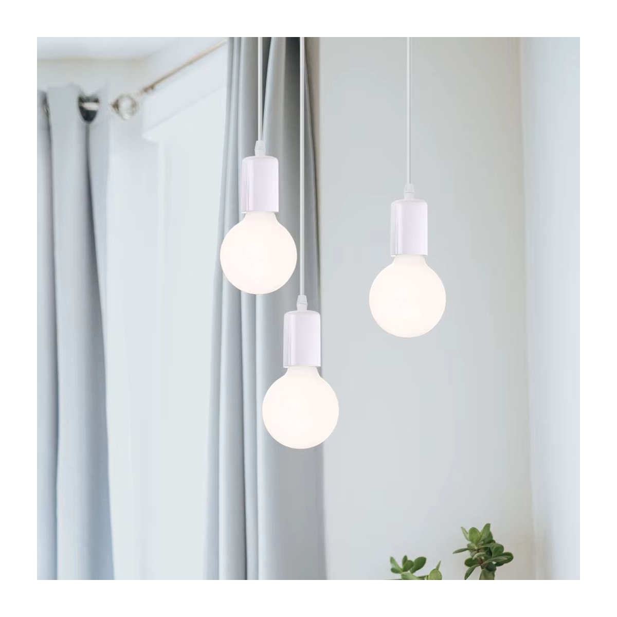 SIKEBOTE Pendelleuchte Nordic Design in Schwarz aus Metall mit E27 Fassung für Esszimmer und Küche - Bild 4