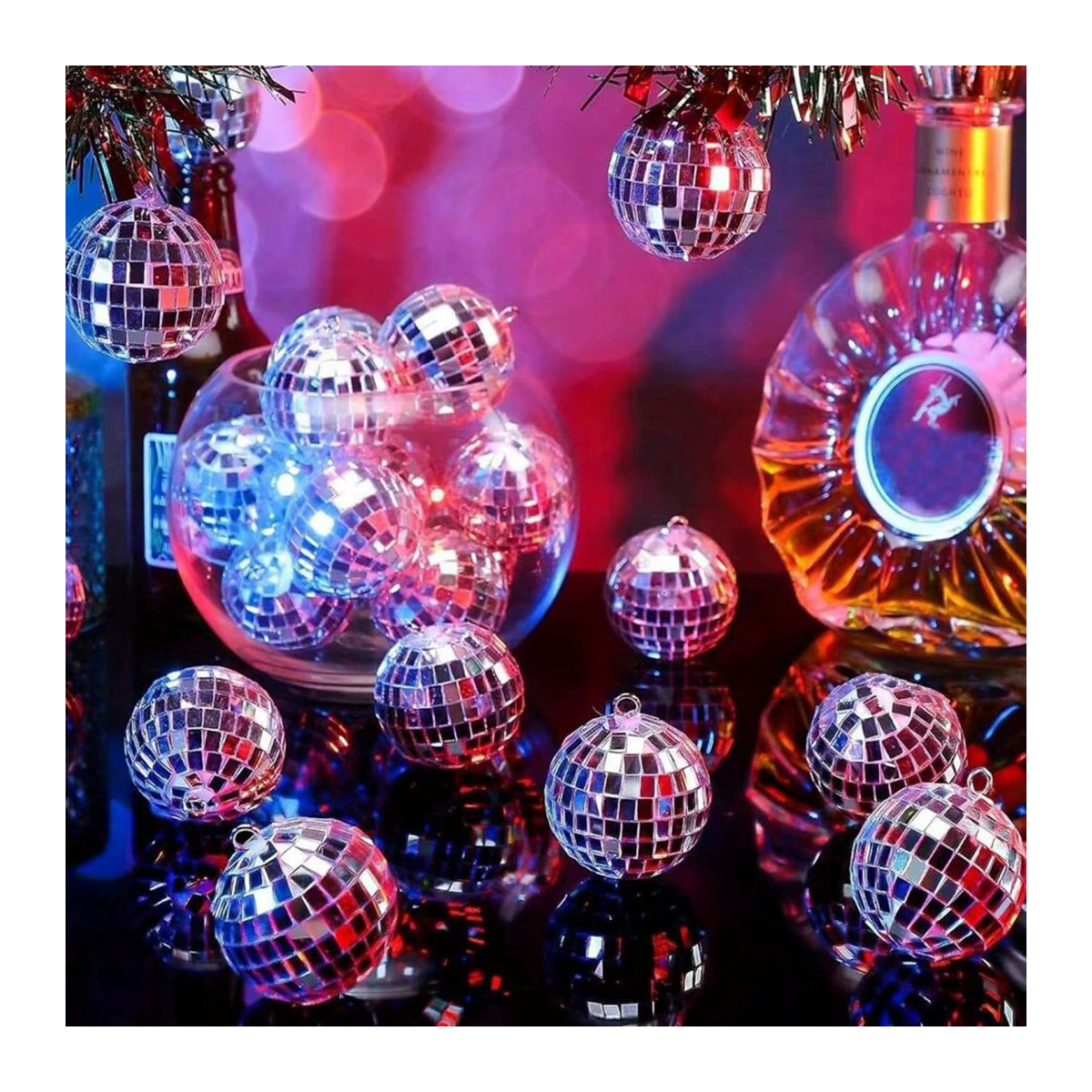 Silberne Weihnachtskugeln als hängende Ornamente für deinen Weihnachtsbaum und deine Heimdekoration, Durchmesser: 3 bis 15 cm - Bild 5