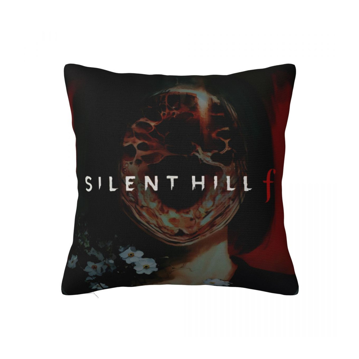 Silent Hill F Videospiel Kissenbezug aus weichem Peach Skin Material mit Reißverschluss, B/T/H: 18 x 18 x 0 cm - Bild 1