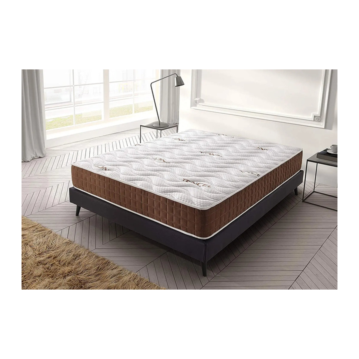 Simpur Visco Ergo Matratze mit Memory Foam und 7 Liegezonen, doppelseitig wendbar, Weiß, B/T/H: 180 x 200 x 19 cm - Bild 1