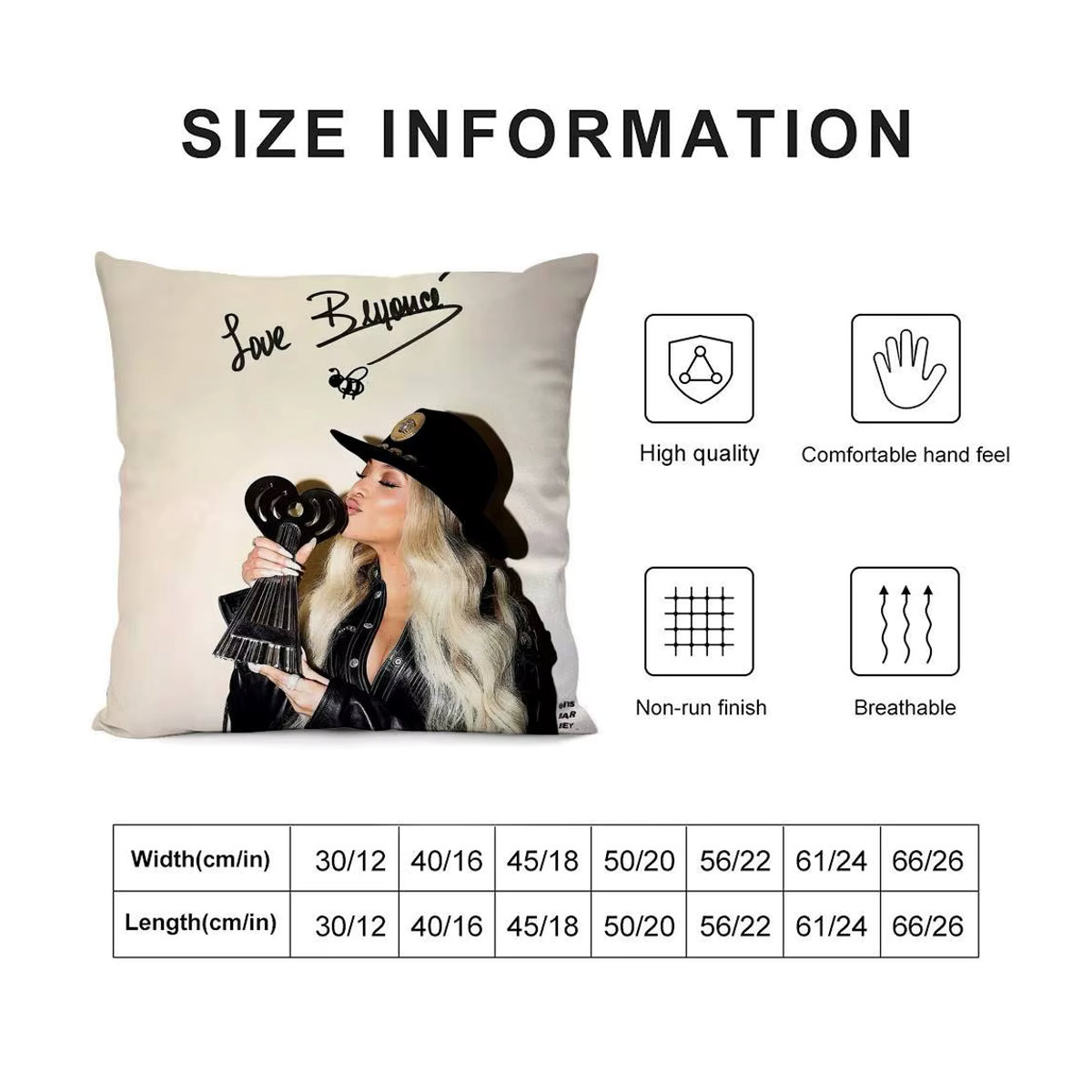 Singer B-Beyonce Cowboy-Kissenbezug aus Plüschstoff in Multicolor - Bild 5