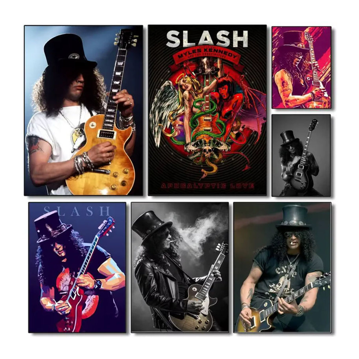 Singer S-Slash Selbstklebendes Poster als abstrakte Wanddekoration im Vintage-Stil, mehrfarbig, Papier, Hochformat - Bild 2