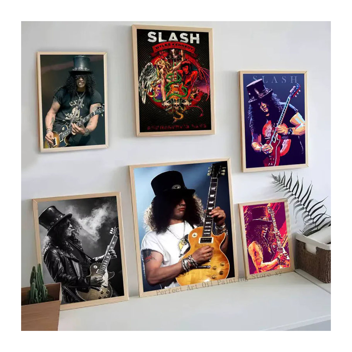 Singer S-Slash Selbstklebendes Poster als abstrakte Wanddekoration im Vintage-Stil, mehrfarbig, Papier, Hochformat - Bild 4