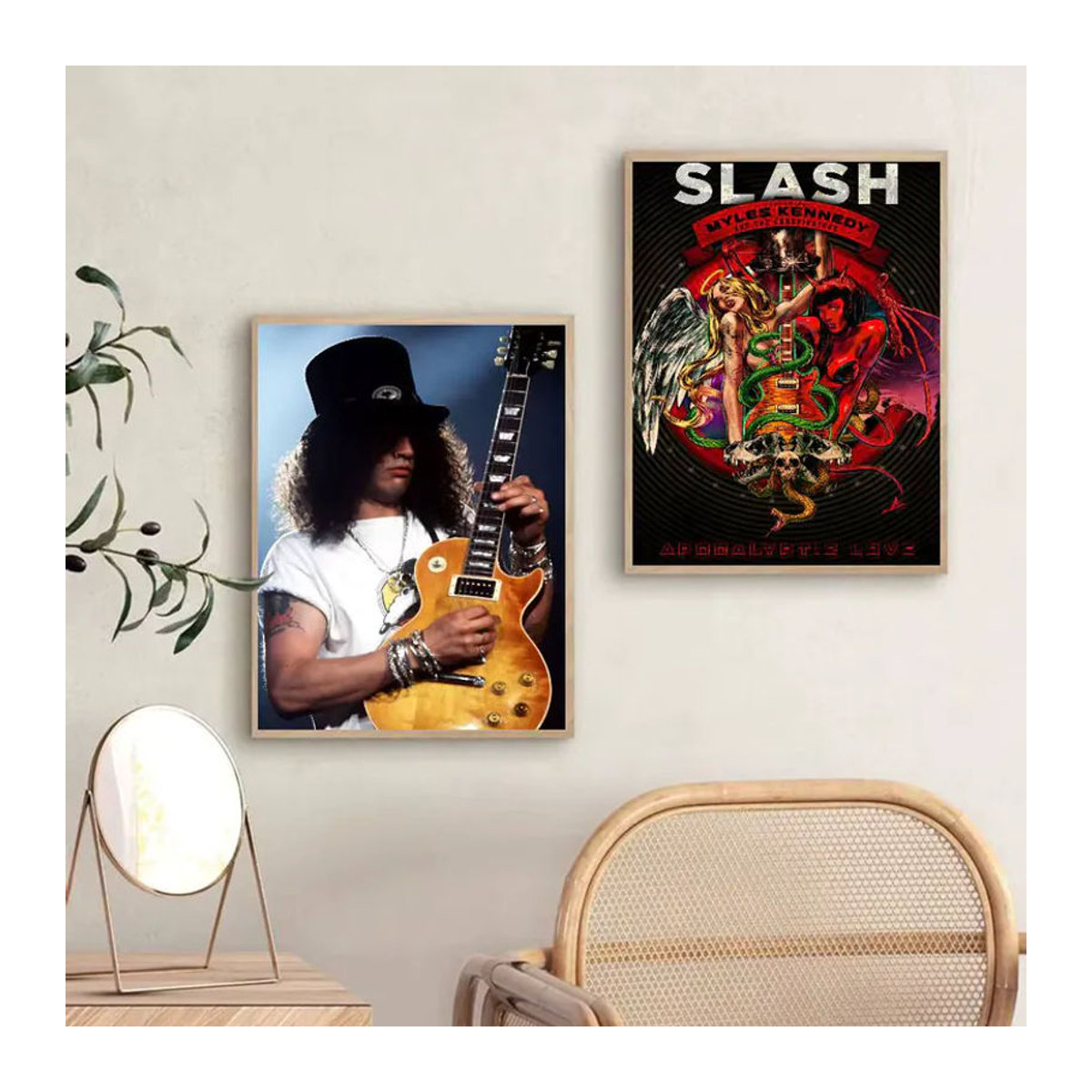 Singer S-Slash Selbstklebendes Poster als abstrakte Wanddekoration im Vintage-Stil, mehrfarbig, Papier, Hochformat - Bild 5