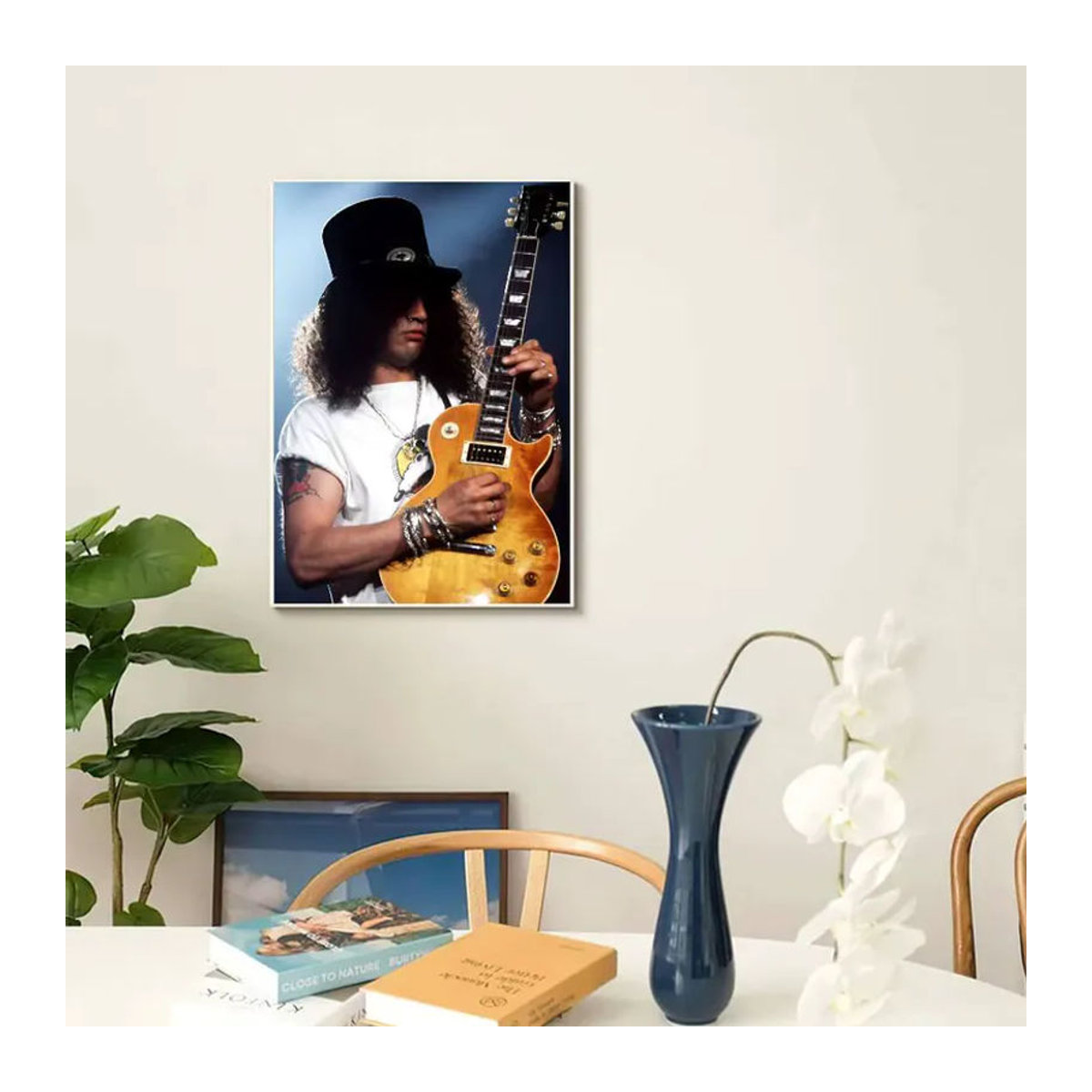 Singer S-Slash Selbstklebendes Poster als abstrakte Wanddekoration im Vintage-Stil, mehrfarbig, Papier, Hochformat - Bild 6