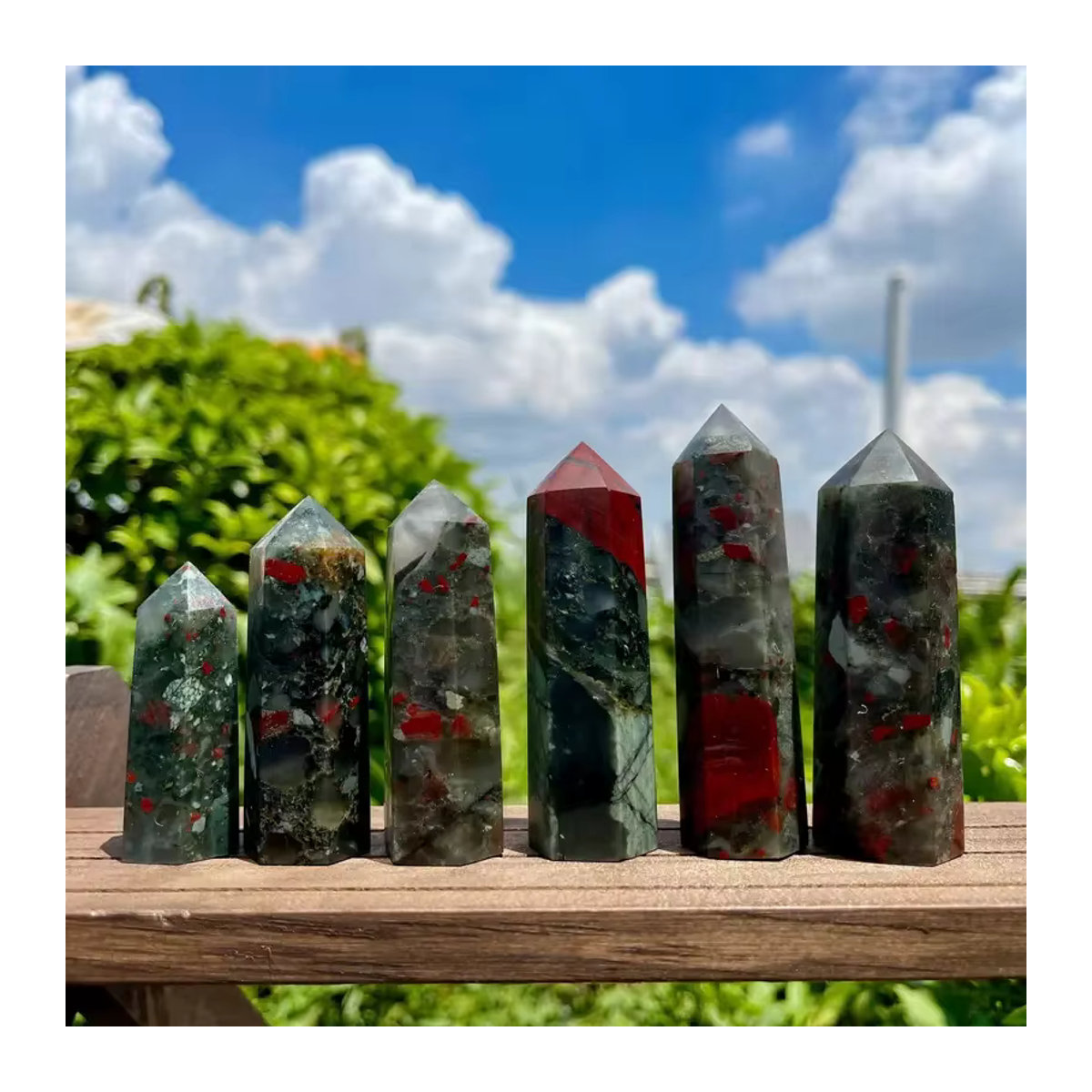 Sisterstone Blutstein Turm in Rot als Kristall-Ornament für Heilung und Feng Shui - Bild 3