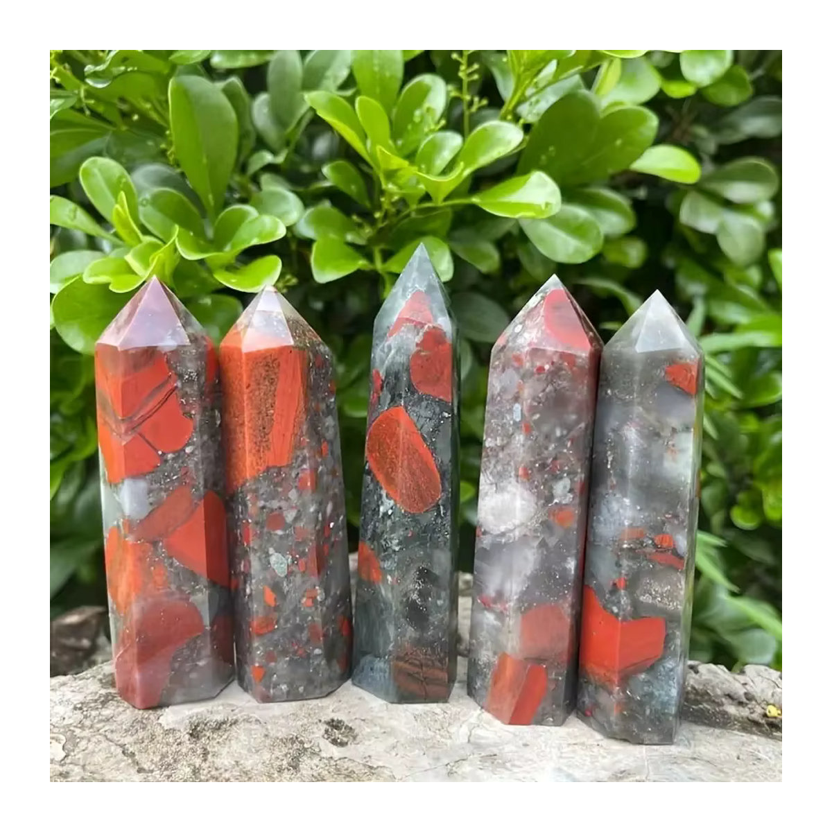 Sisterstone Blutstein Turm in Rot als Kristall-Ornament für Heilung und Feng Shui - Bild 4