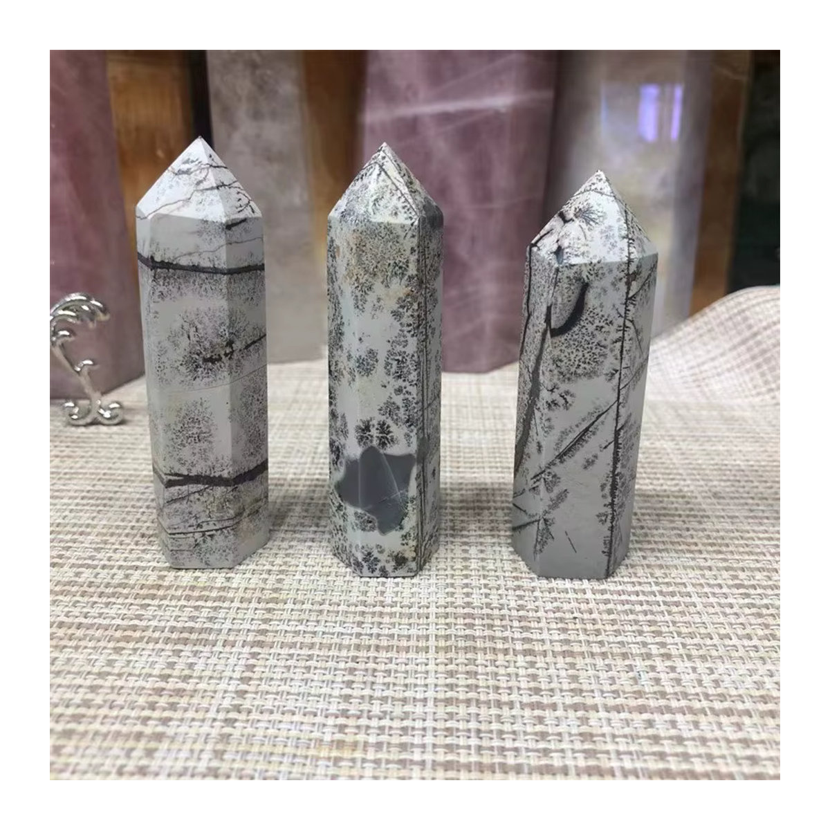 Sisterstone Dekorative Steinsäule aus natürlichem Kristall in Mehrfarbig für Wohnkultur und Sammlung - Bild 2