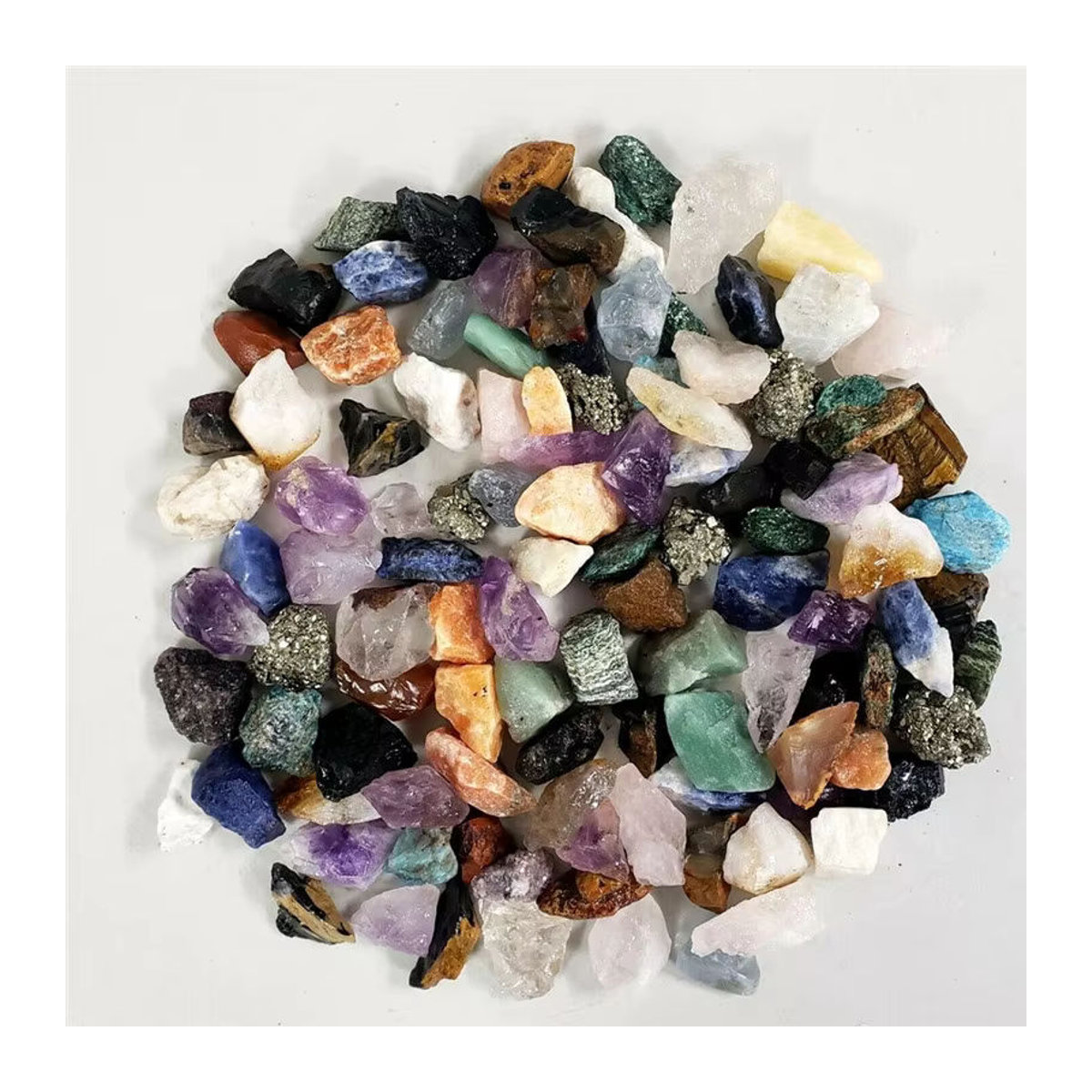 Sisterstone Kristallquarz Mineralien-Set mit Amethyst und Rosenquarz in Lila, Rosa und Mehrfarbig, unregelmäßige Rohsteine zur Dekoration - Bild 2