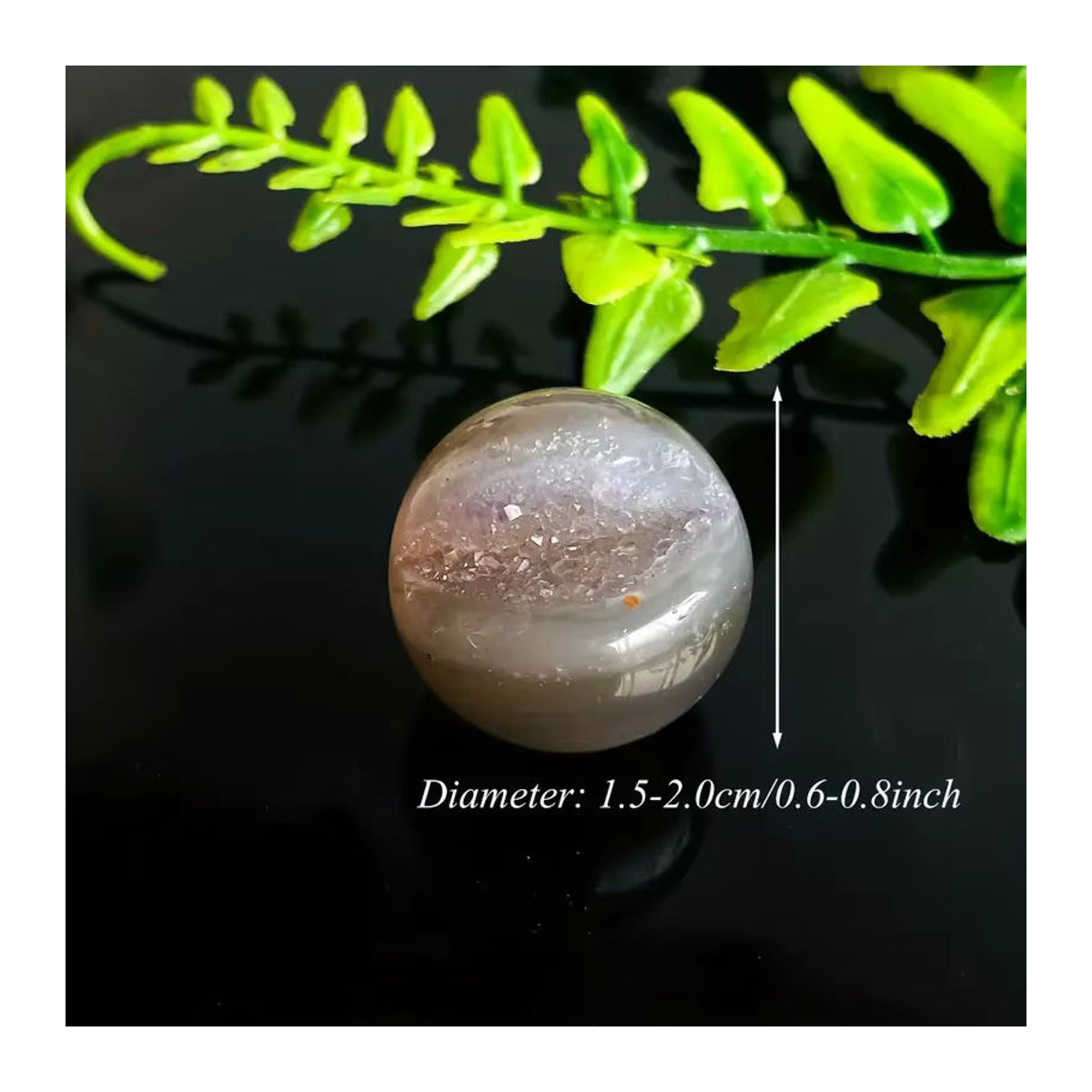 Sisterstone Set aus 5 oder 10 natürlichen Heilkristallen, bunte Mini Achat-Kristallkugeln zur Dekoration von Zimmer und Schreibtisch - Bild 6