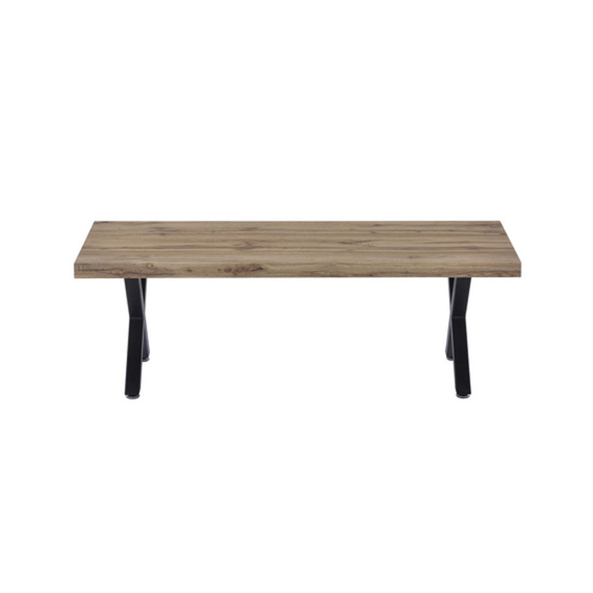 SIT Couchtisch Industrial Design in Beige und Natur aus Holz und Metall, B/T/H: 120 x 40 x 60 cm - Bild 2