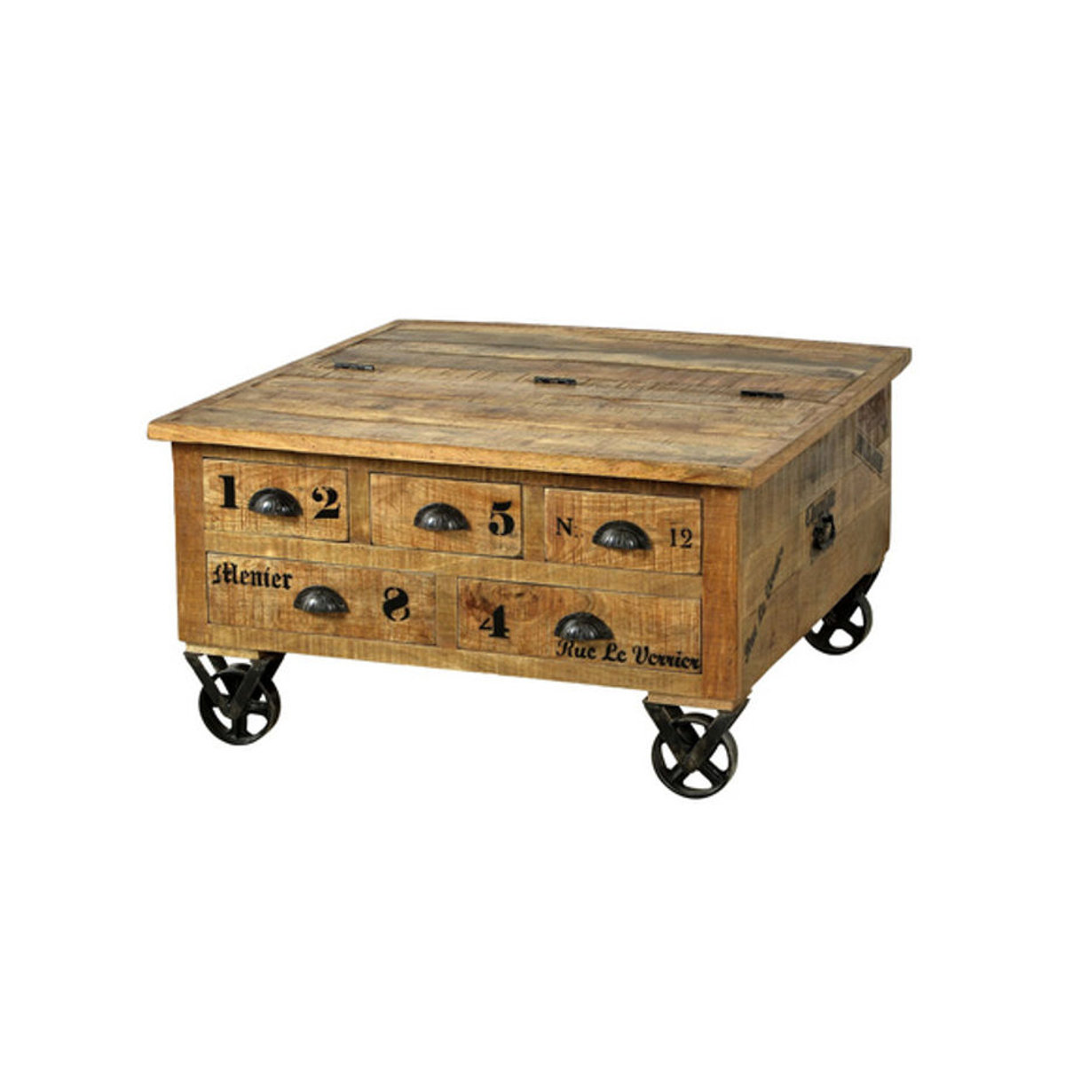SIT Couchtisch RUSTIC aus Mangoholz in Beige, B: 90 cm, H: 47 cm - Bild 2