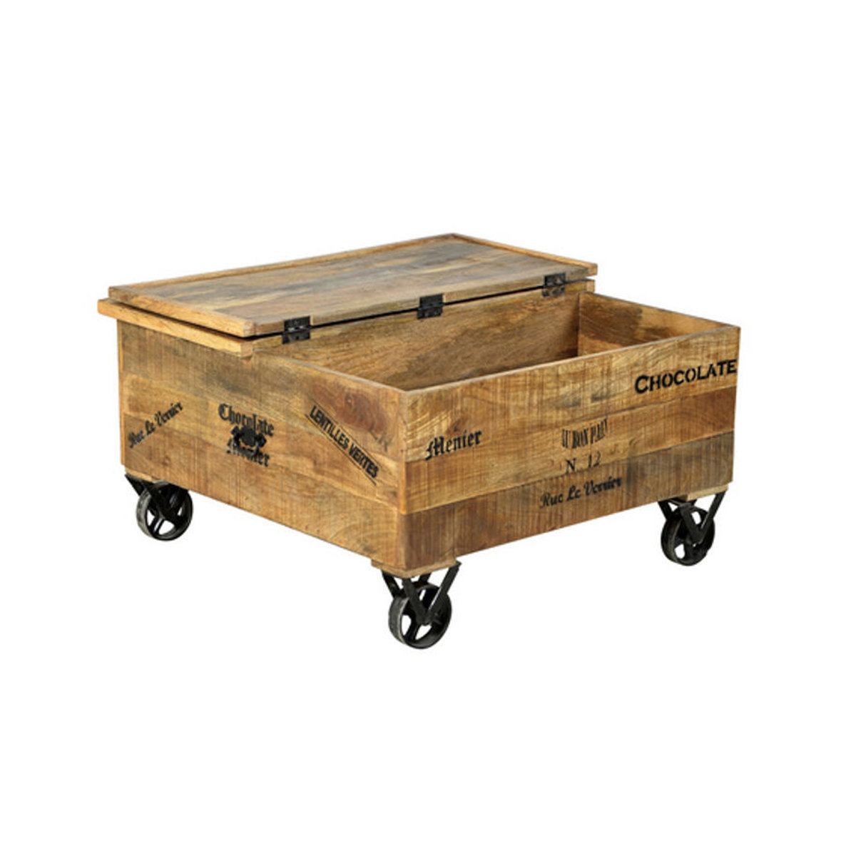 SIT Couchtisch RUSTIC aus Mangoholz in Beige, B: 90 cm, H: 47 cm - Bild 3