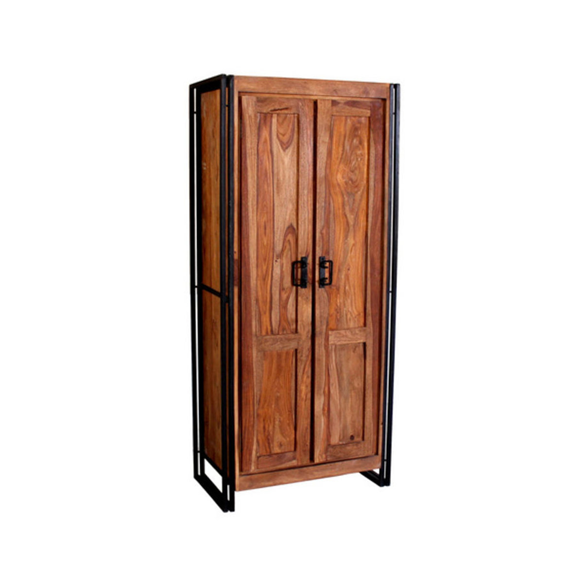 SIT Dielenschrank PANAMA im Industrial Design, Farbe: Braun/Natur/Schwarz, B/T/H: 80 x 45 x 180 cm - Bild 1