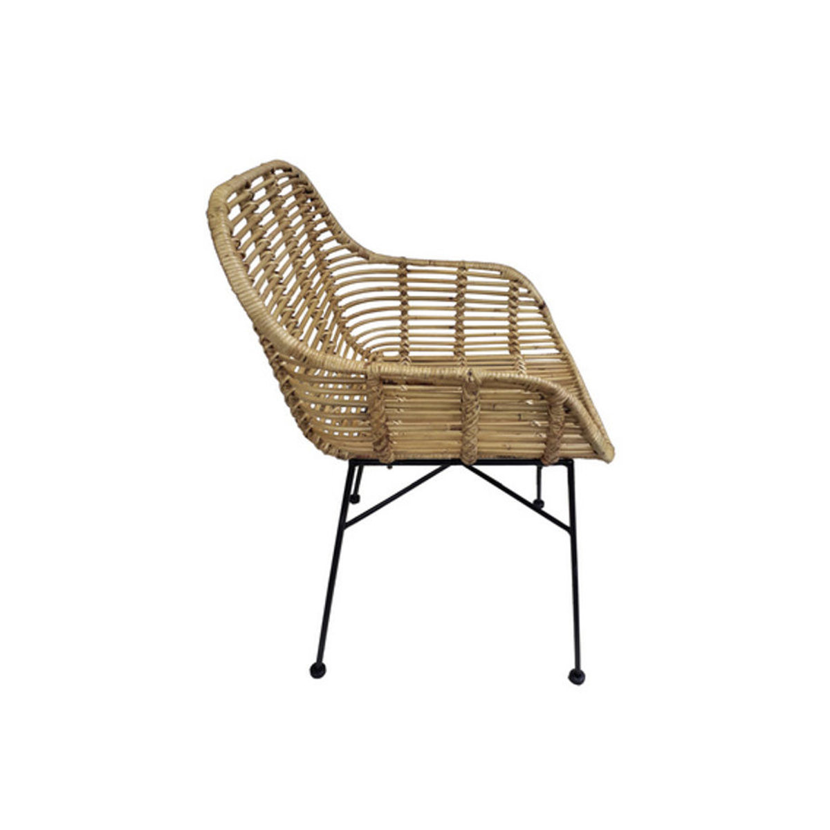 SIT Gartenstuhl-Set RATTAN aus Rattan und Metall in Beige, B/H/T: 56 x 83 x 58 cm - Bild 3