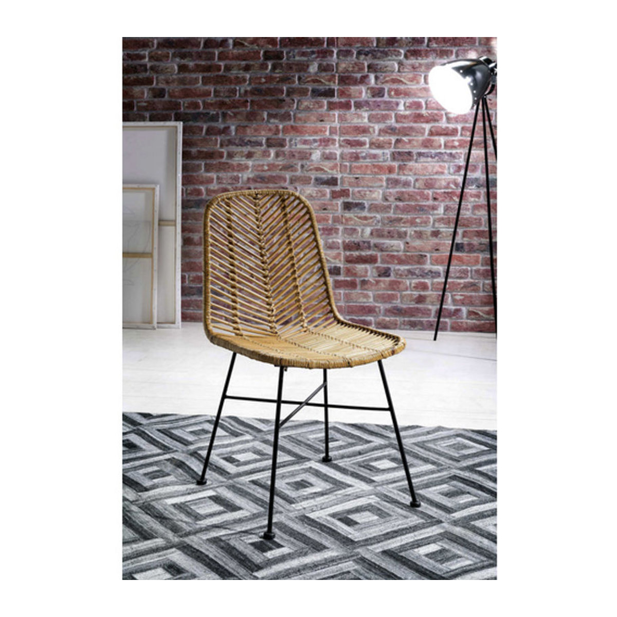 SIT Gartenstuhl-Set RATTAN in Beige aus Rattan und Metall, B/H/T: 44 x 87 x 57 cm - Bild 2