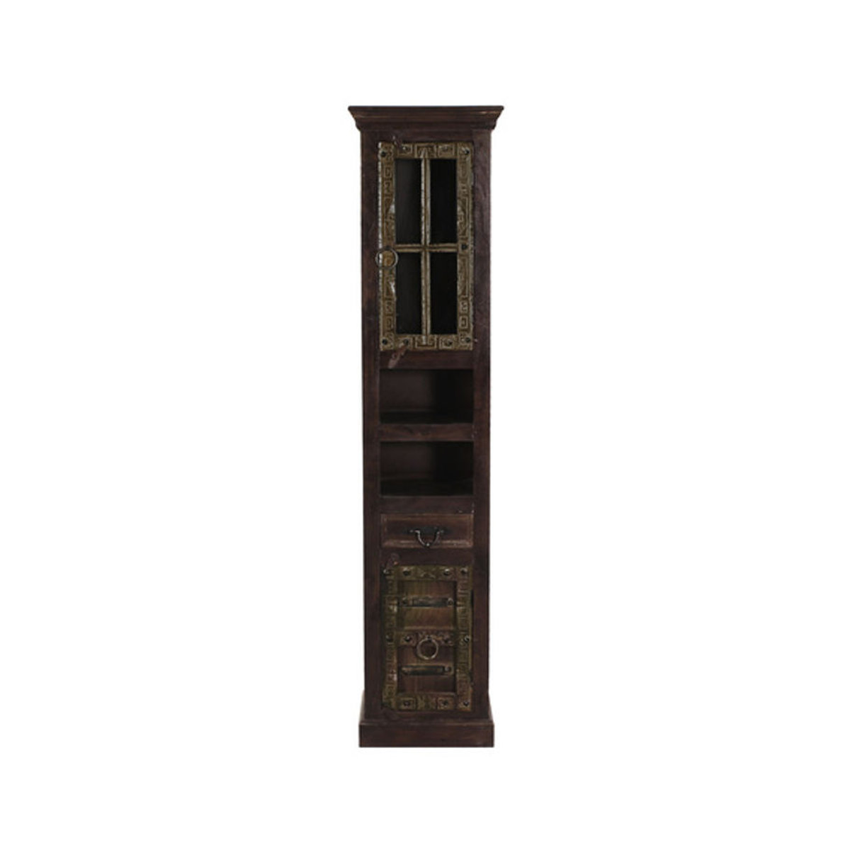 SIT Hochschrank ALMIRAH aus Altholz im Landhausstil, 2-türig, Braun - Bild 2