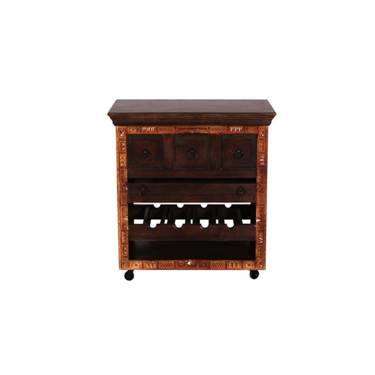 SIT Küchenwagen ALMIRAH aus Altholz in Braun im Landhausstil B/T/H: 78 x 48 x 85 cm - Bild 2