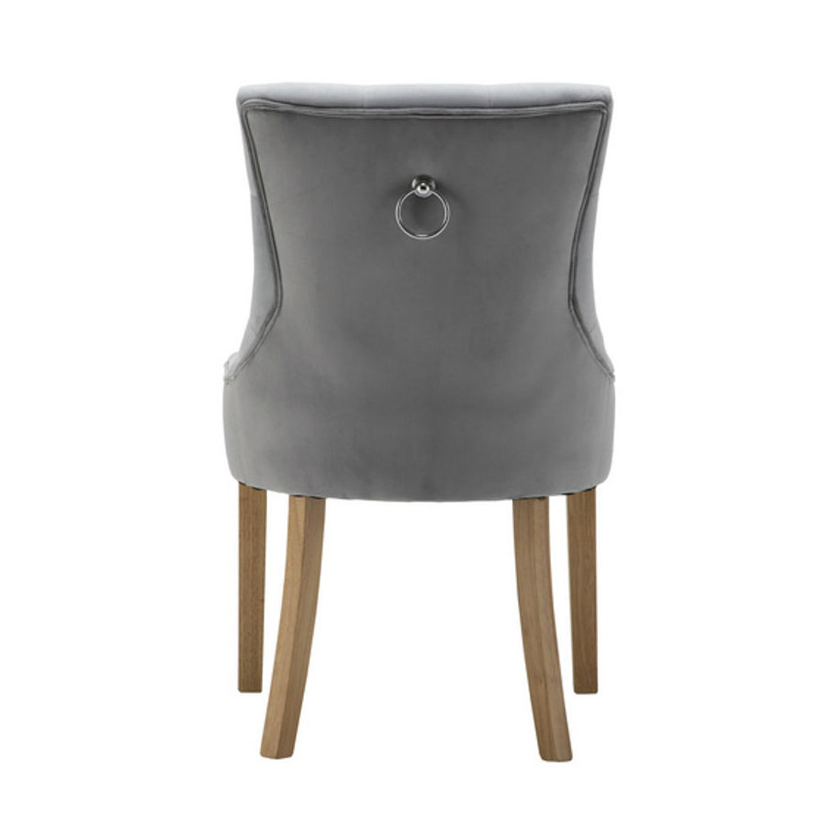 SIT Polsterstuhl aus Holz und Samt in Grau, B/H: 56 x 91 cm - Bild 2