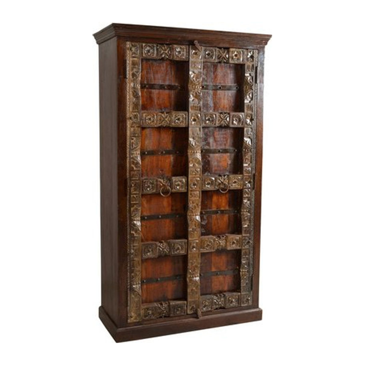 SIT Schrank ALMIRAH aus Altholz in Braun, 2-türig im Landhausstil, B/T/H: 135 x 45 x 180 cm - Bild 1