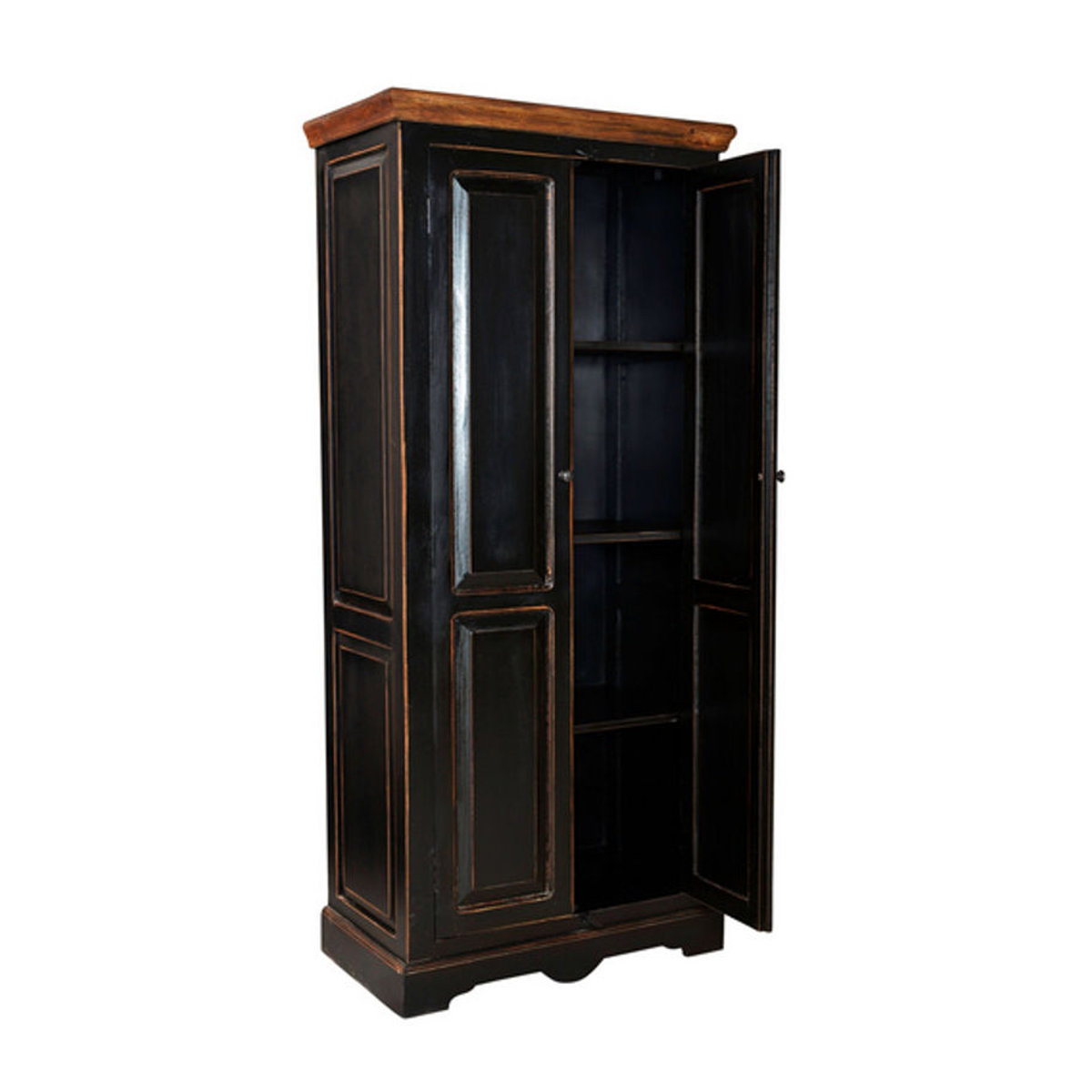 SIT Schrank CORSICA 2-türig aus Mangoholz und MDF in Schwarz - Bild 2