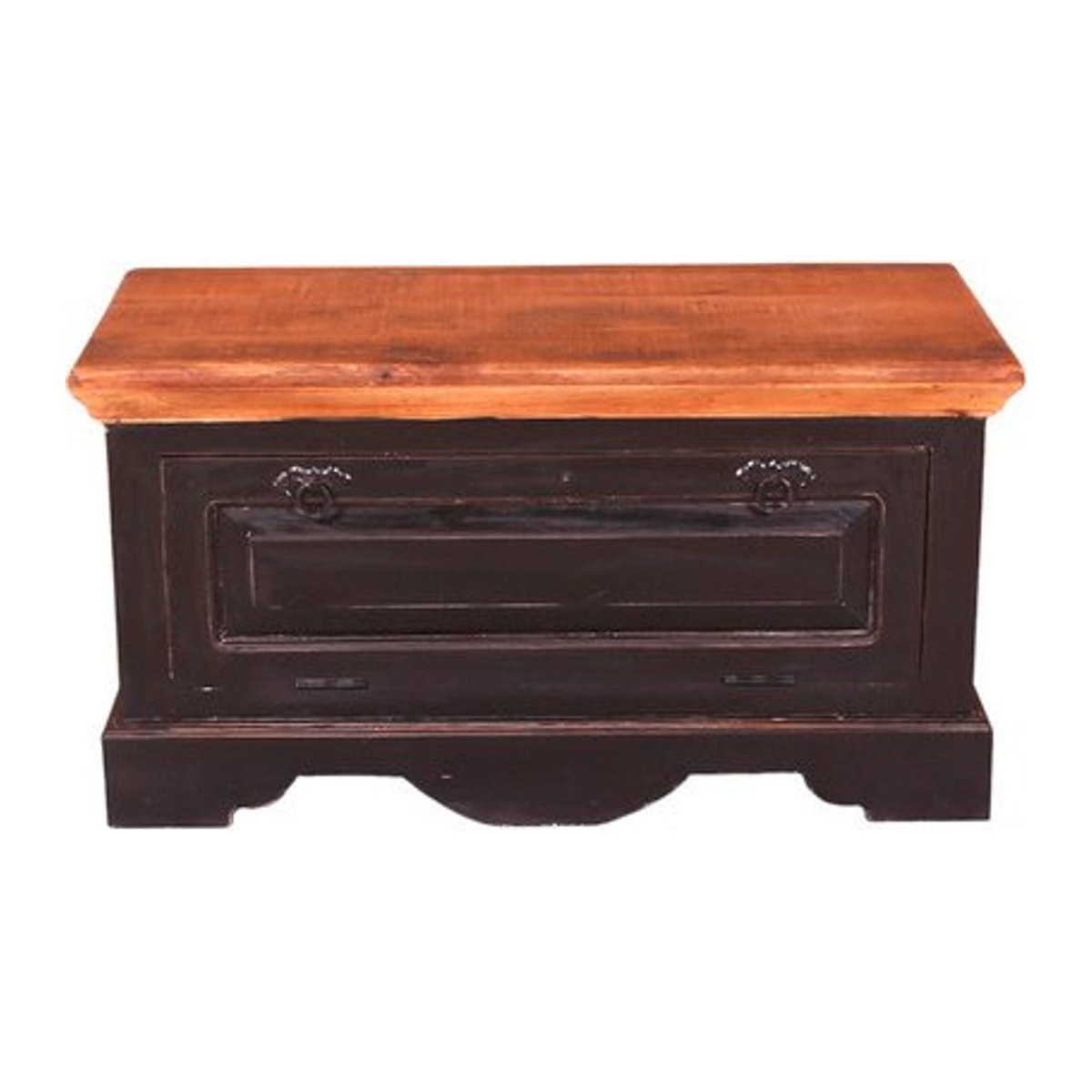 SIT Schuhschrank CORSICA aus Mangoholz und MDF, 1-türig, Schwarz/Braun, B/T/H: 85 x 40 x 45 cm - Bild 1