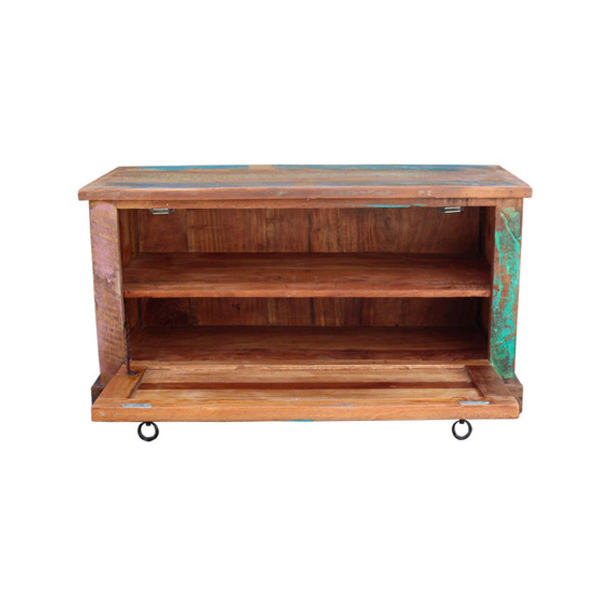 SIT Schuhschrank RIVERBOAT aus Altholz, 1-türig, bunt, B/T/H: 85 x 40 x 45 cm - Bild 2