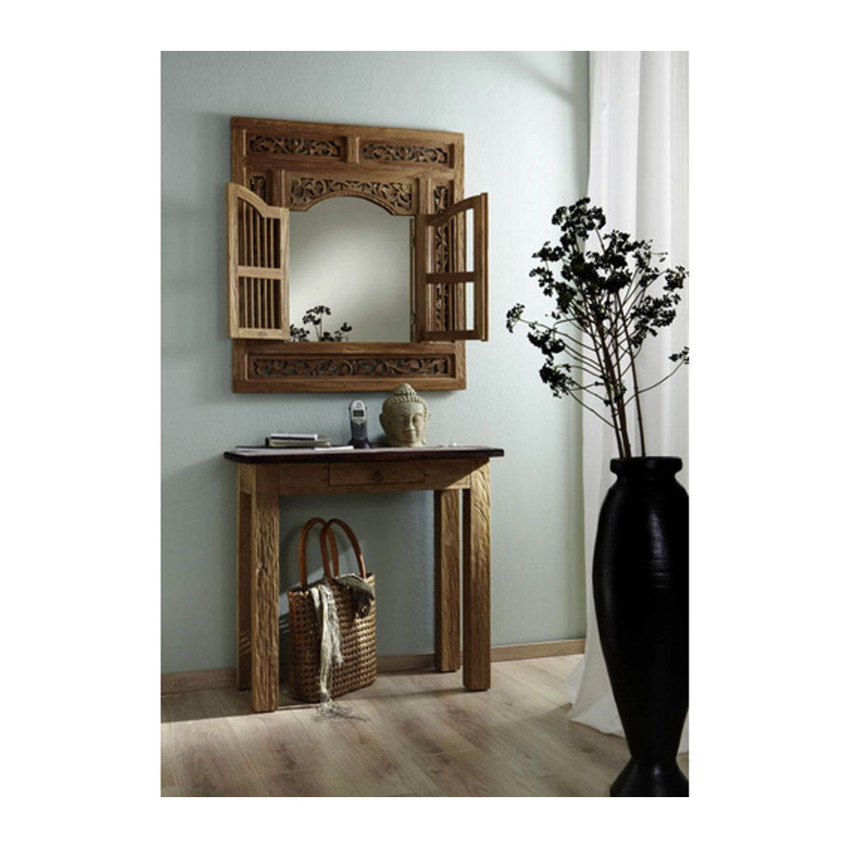 SIT Spiegel SEADRIFT in Braun mit Holzrahmen, Rechteckig, B: 80 cm, H: 90 cm - Bild 1