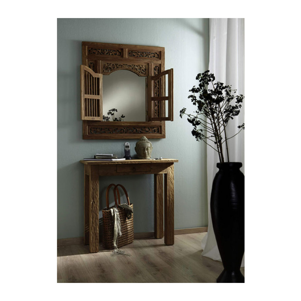SIT Spiegel SEADRIFT in Braun mit Holzrahmen, Rechteckig, B: 80 cm, H: 90 cm - Bild 2