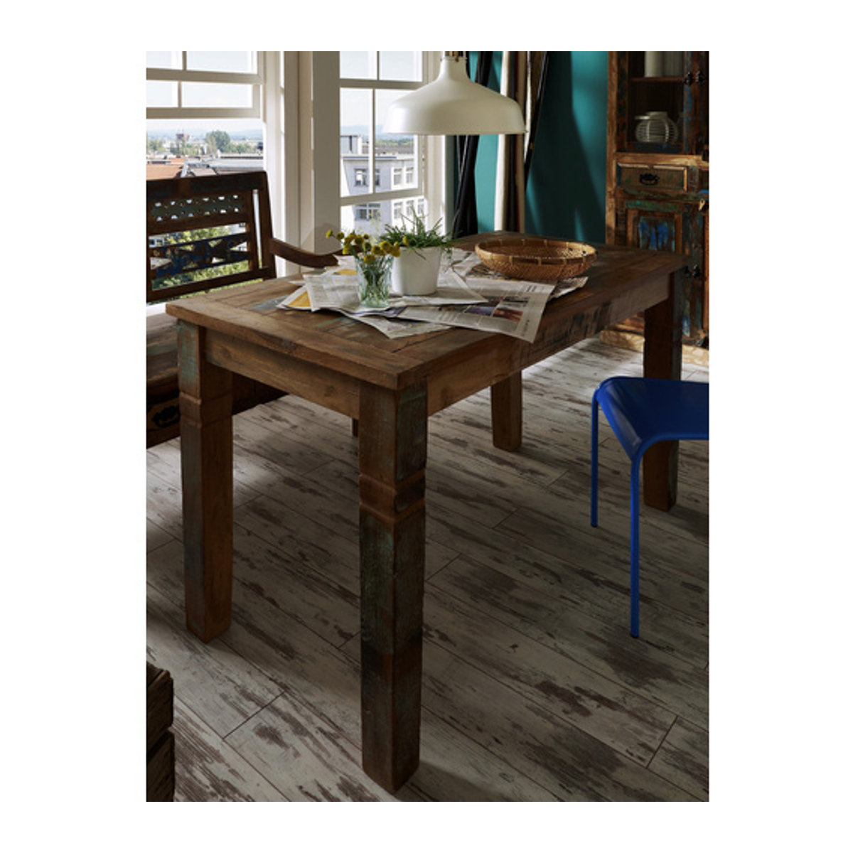 SIT Tisch RIVERBOAT aus Holz in Bunt, Rechteckig, H x B x T: 76 x 140 x 70 cm - Bild 2