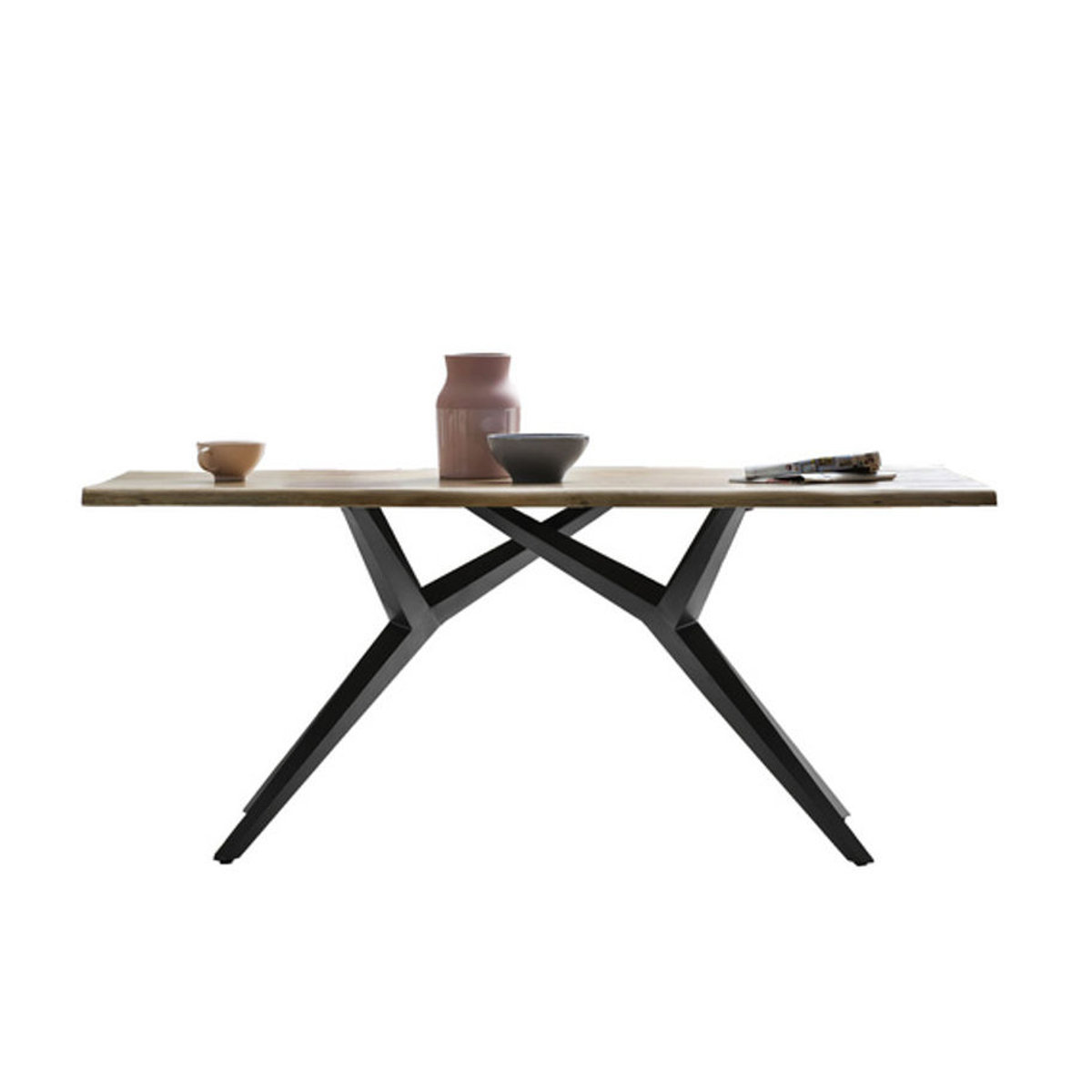 SIT Tisch TABLES & CO aus Akazie-Holz und Metall in Schwarz, H x B x T: 78,5 x 160 x 85 cm - Bild 1