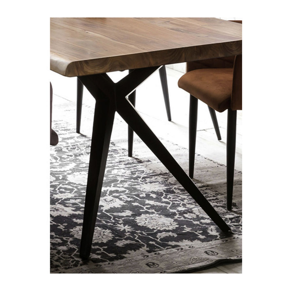 SIT Tisch TABLES & CO aus Akazie-Holz und Metall in Schwarz, H x B x T: 78,5 x 160 x 85 cm - Bild 3