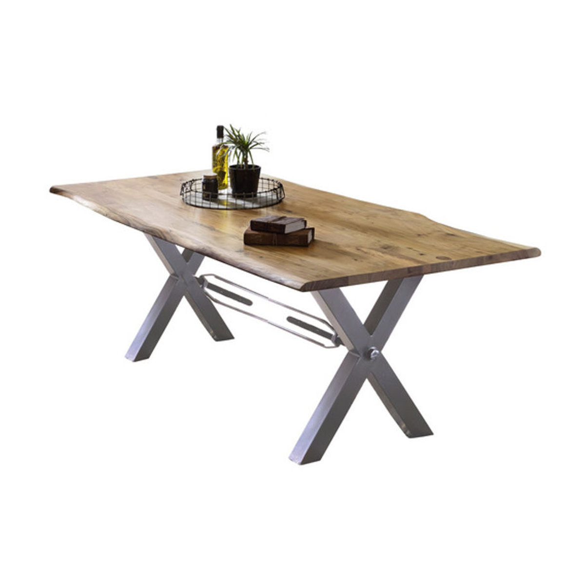 SIT Tisch TABLES & CO aus Akazie und Metall in Braun, Rechteckig, H x B x T: 76 x 160 x 84 cm - Bild 2